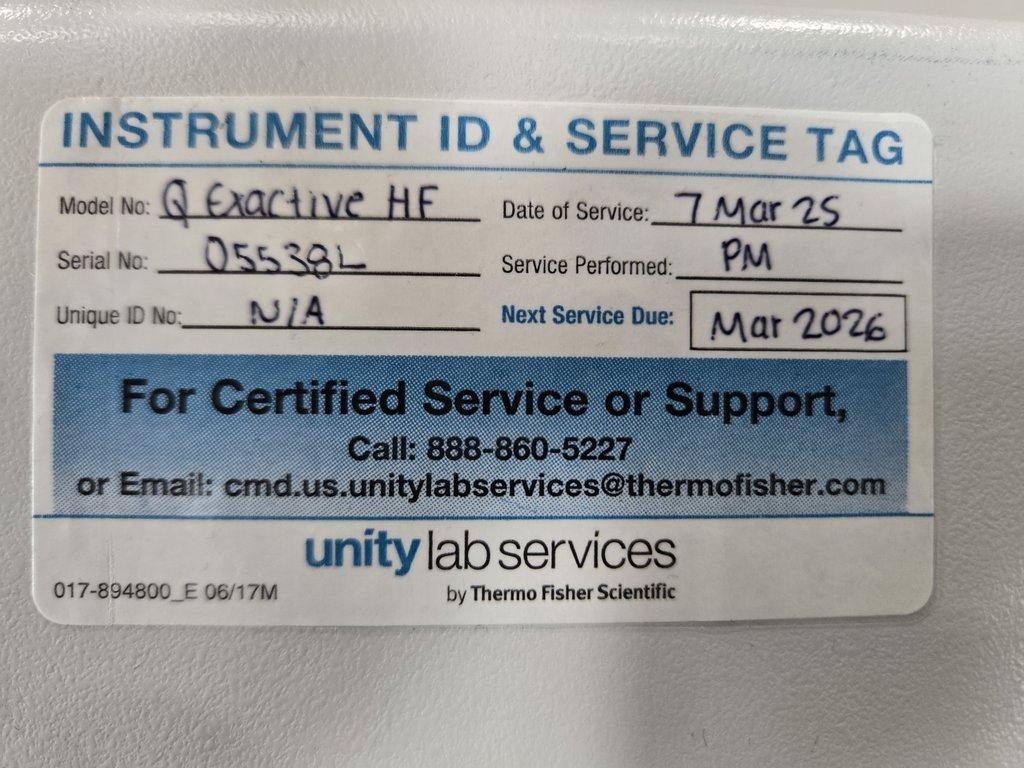 Thermo Q EXACTIVE HF Mass Spectrometer High-Res Analysis 230V 50/60Hz Germany