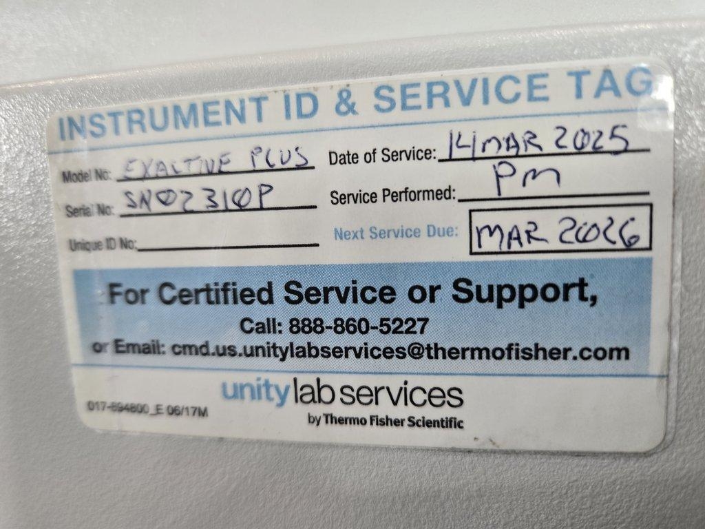 Thermo Exactive Plus LC MS Benchtop HRAM Spectrometer Mass 230V 12Hz