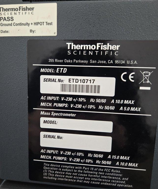 Thermo LTQ Orbitrap Velos Pro ETD Mass Spectrometer High Accuracy