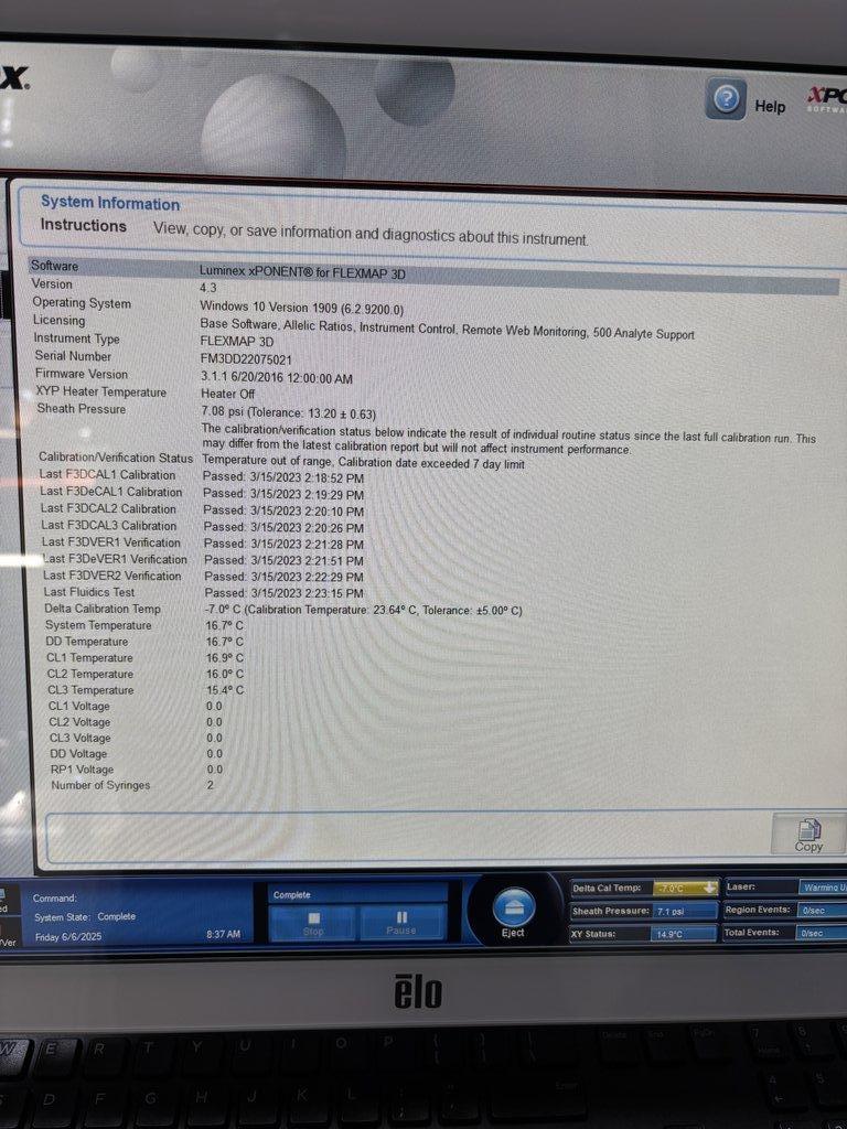 Luminex FlexMap 3D Multiplexing Platform with Included Computer/Software