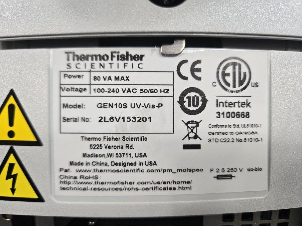 Thermo Scientific GEN105 UV-Vis-P Spectrophotometer, Very Good Condition