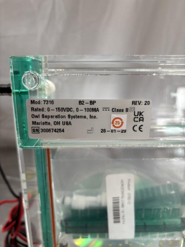 Thermo Scientific 7316 Owl Easycast B2-BP Gel Box - Laboratory Electrophoresis