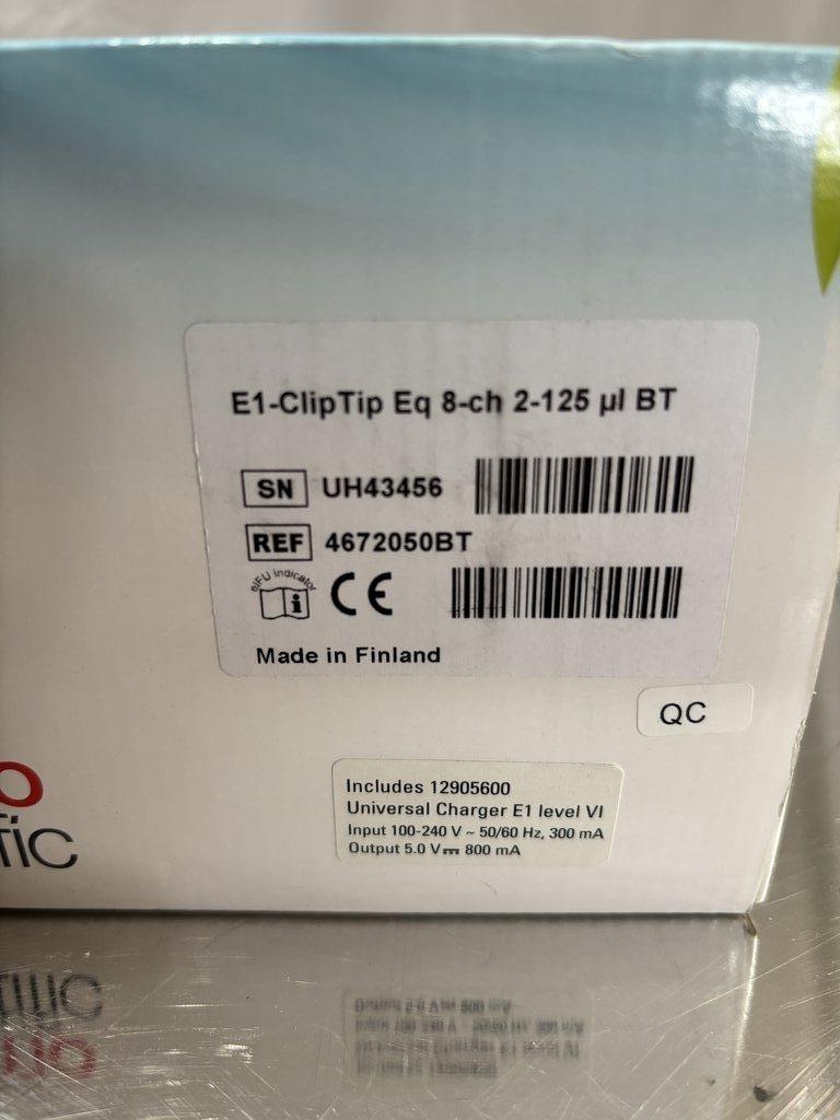 Thermo Scientific 4672050BT 8-Channel Pipette, 2-125uL, Lab Liquid Handling