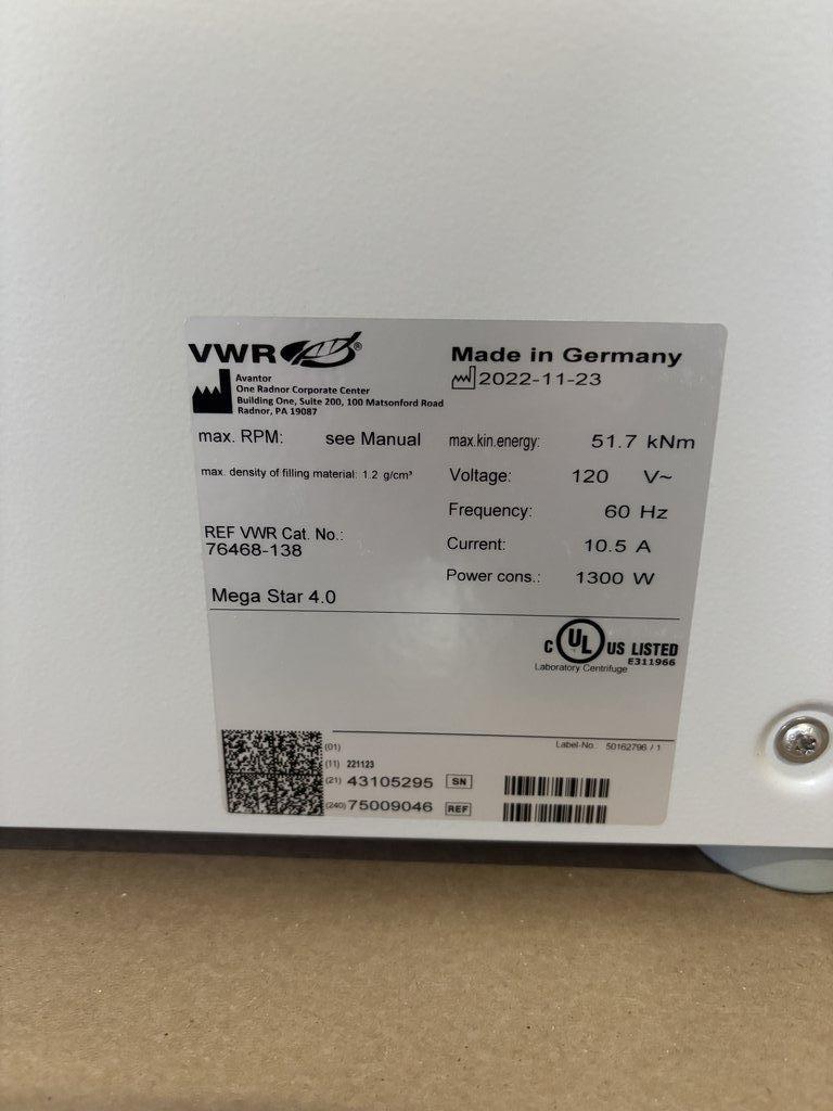 VWR Mega Star 4.0 Benchtop Centrifuge | High-Capacity | Reliable Operation