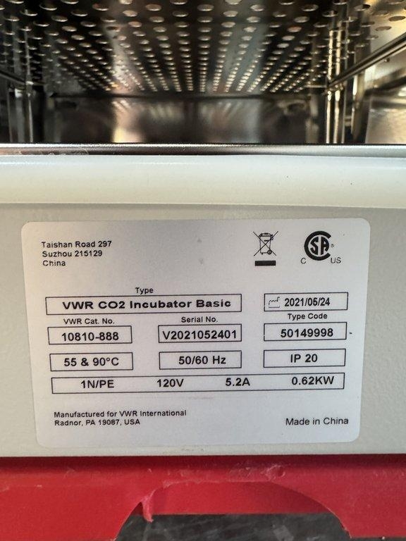 VWR CO2 Incubator Basic 10810-888 for Reliable Cell Culture Preservation