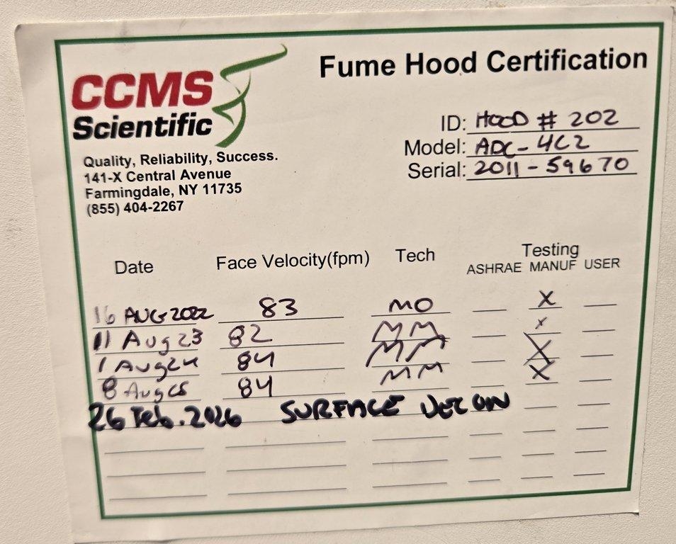Esco Ductless Fume Cabinet ADC-4C2 Laboratory Hood, Good Condition