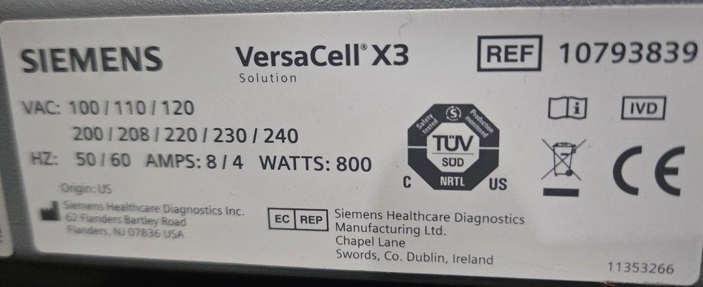 Siemens VersaCell X3 model 10793839 Analytical Instrument Fair Condition