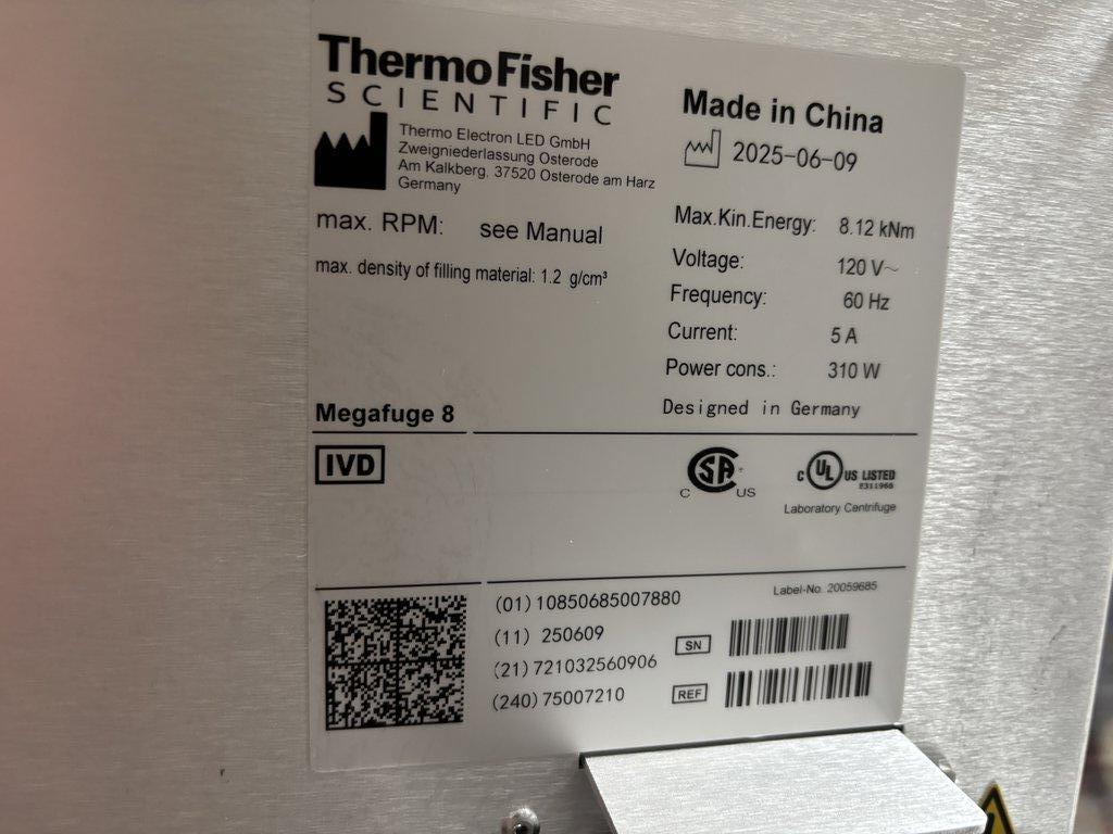 Thermo Megafuge 8 Centrifuge Laboratory Equipment