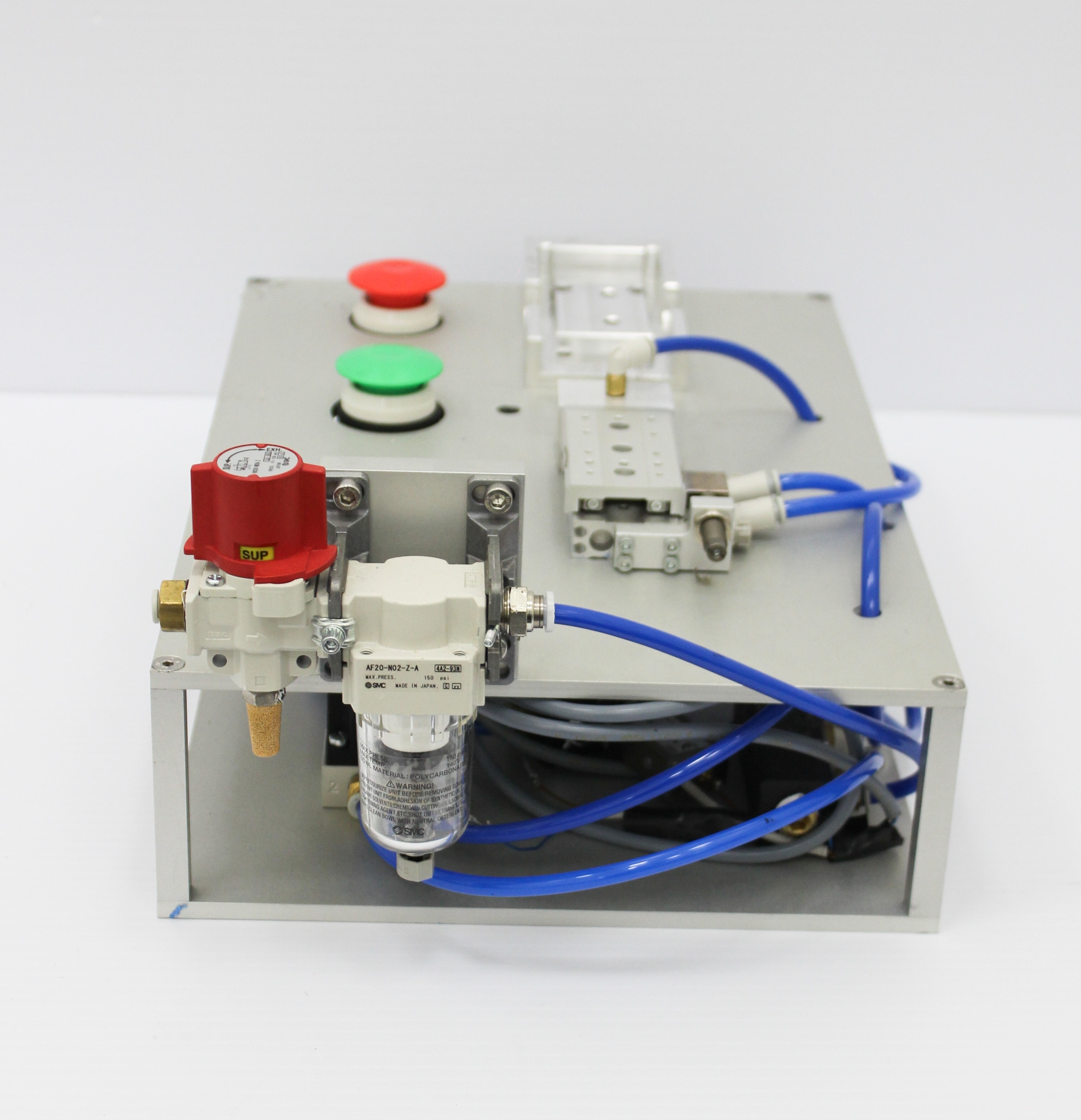 SMC MXS8-30P Custom Stopper Base with Air Slide Table and Regulator System