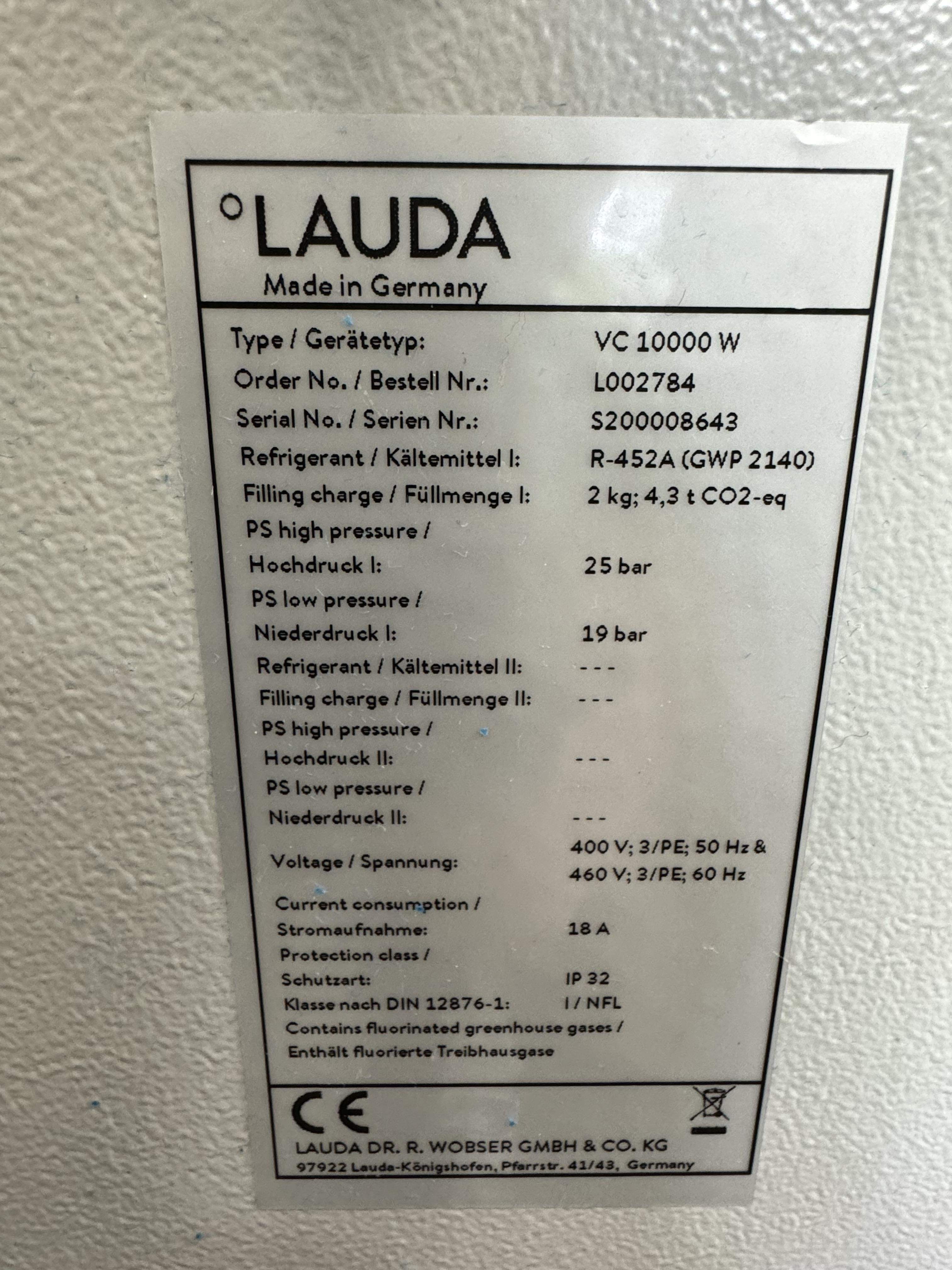 Lauda VC10000W Chiller Heater Temp Control Lab Use -20 to 80C, USB, Alarm