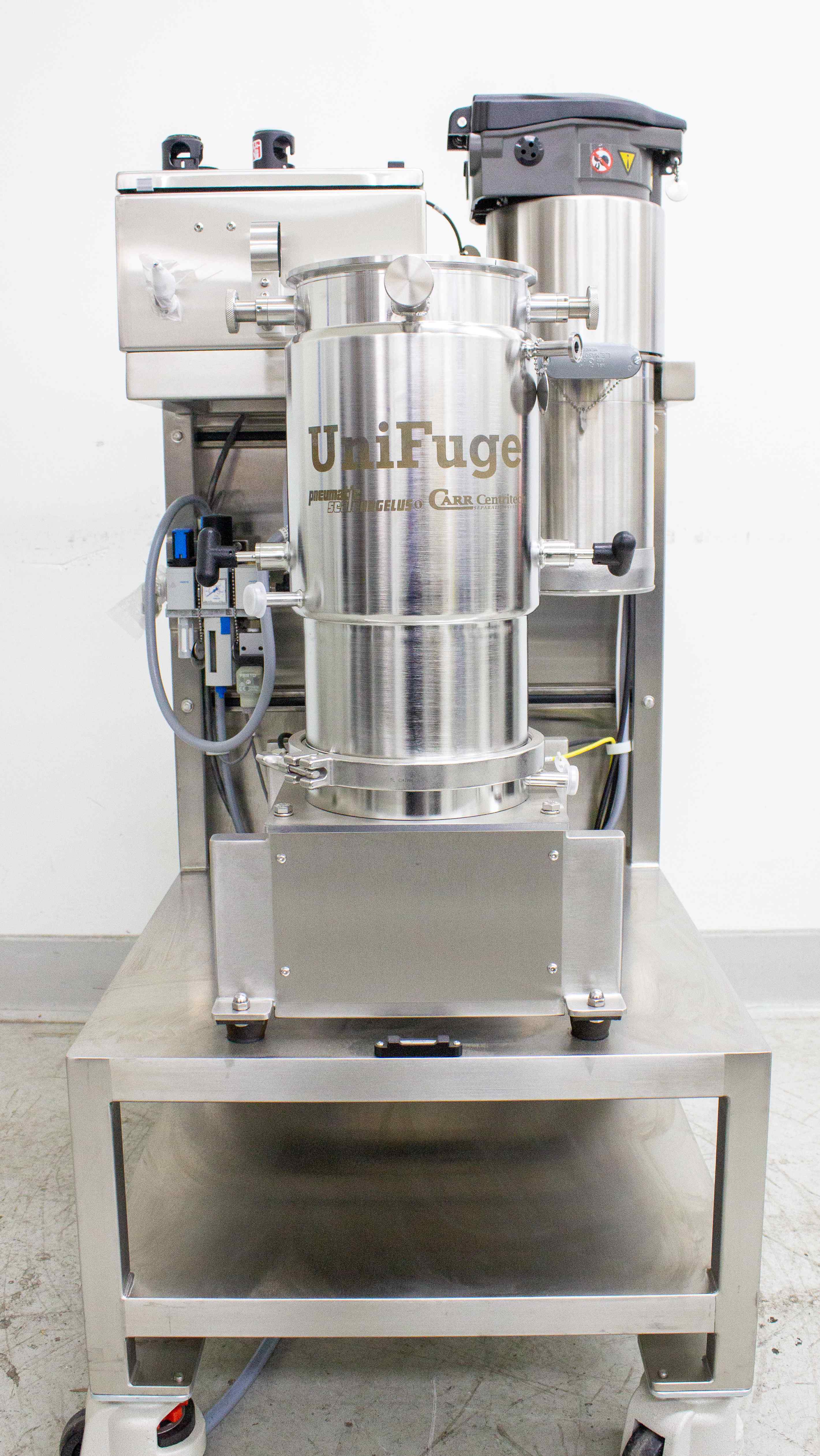 Pneumatic UniFuge Pilot Single-Use Centrifuge 1.8L 4L/min Used Biotech