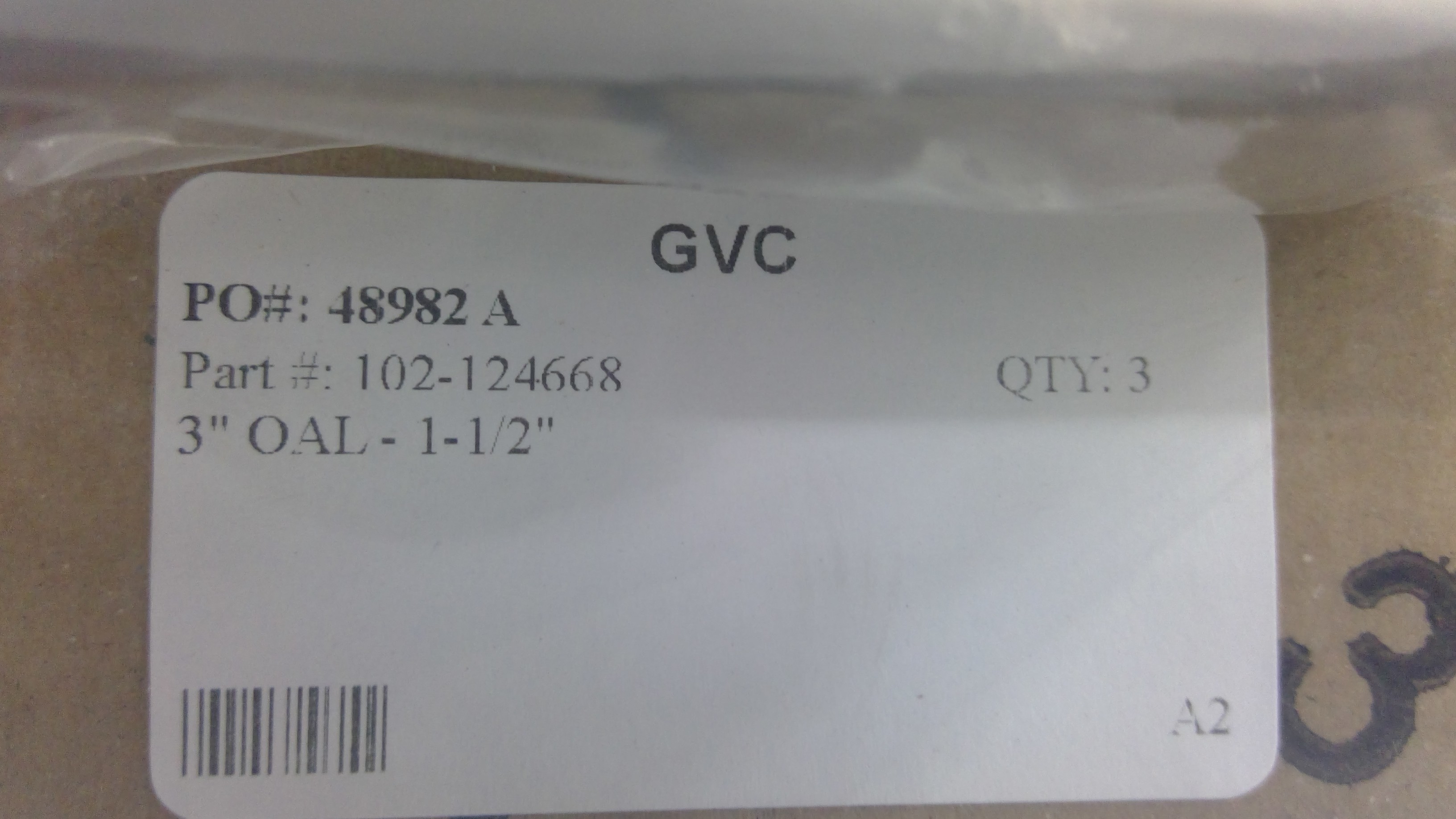 GVC 102-124668 Tri-Clamp Sanitary Spool Pieces 316L SS