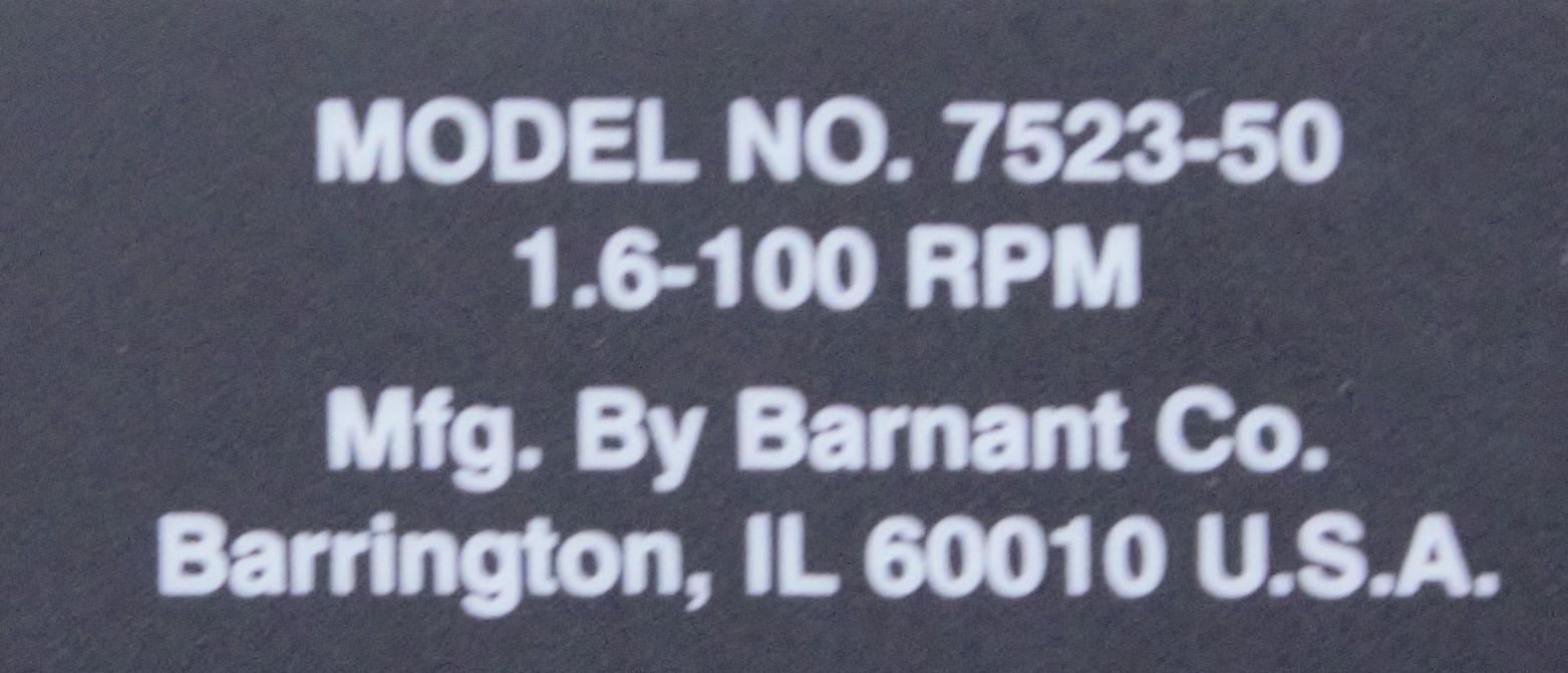 Cole Parmer 7523-50 Digital Pump Variable-Speed Metering Drive 580 mL/min Used