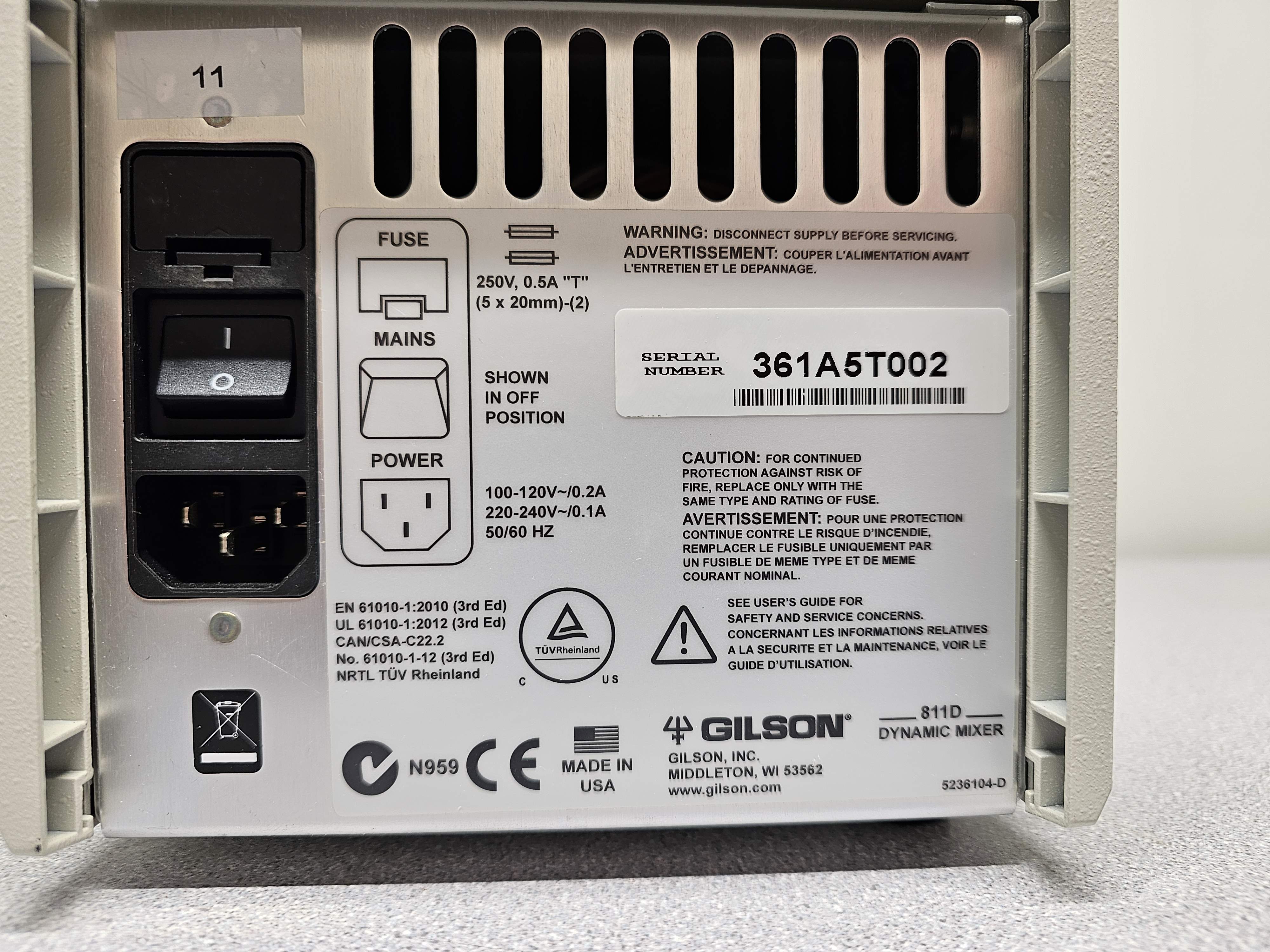 Gilson 811D HPLC Dynamic Mixer High Pressure Accurate Flow Liquid Mixing