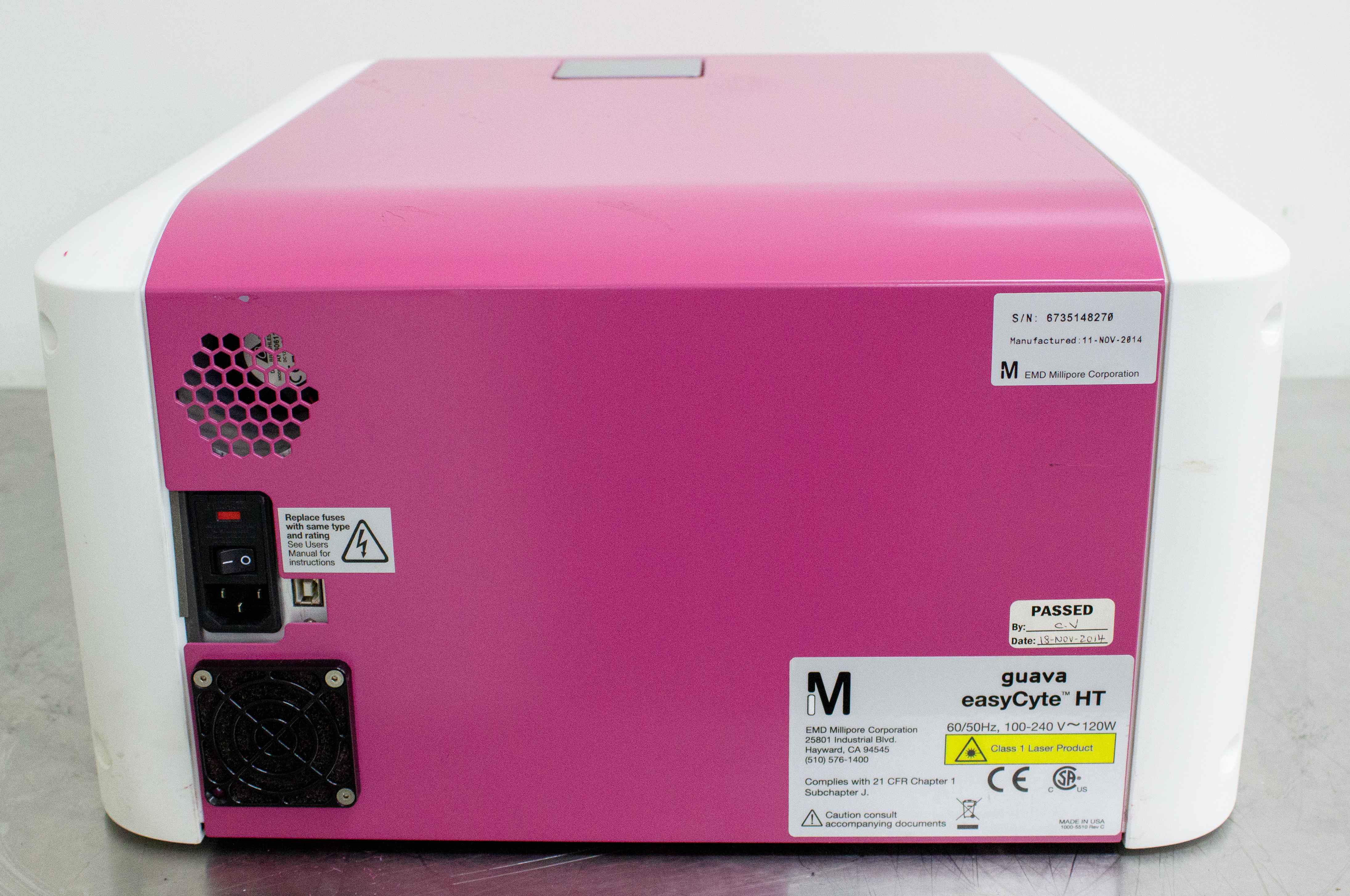 EMD Millipore Guava EasyCyte HT Flow Cytometer Cell Analyzer Functional Test