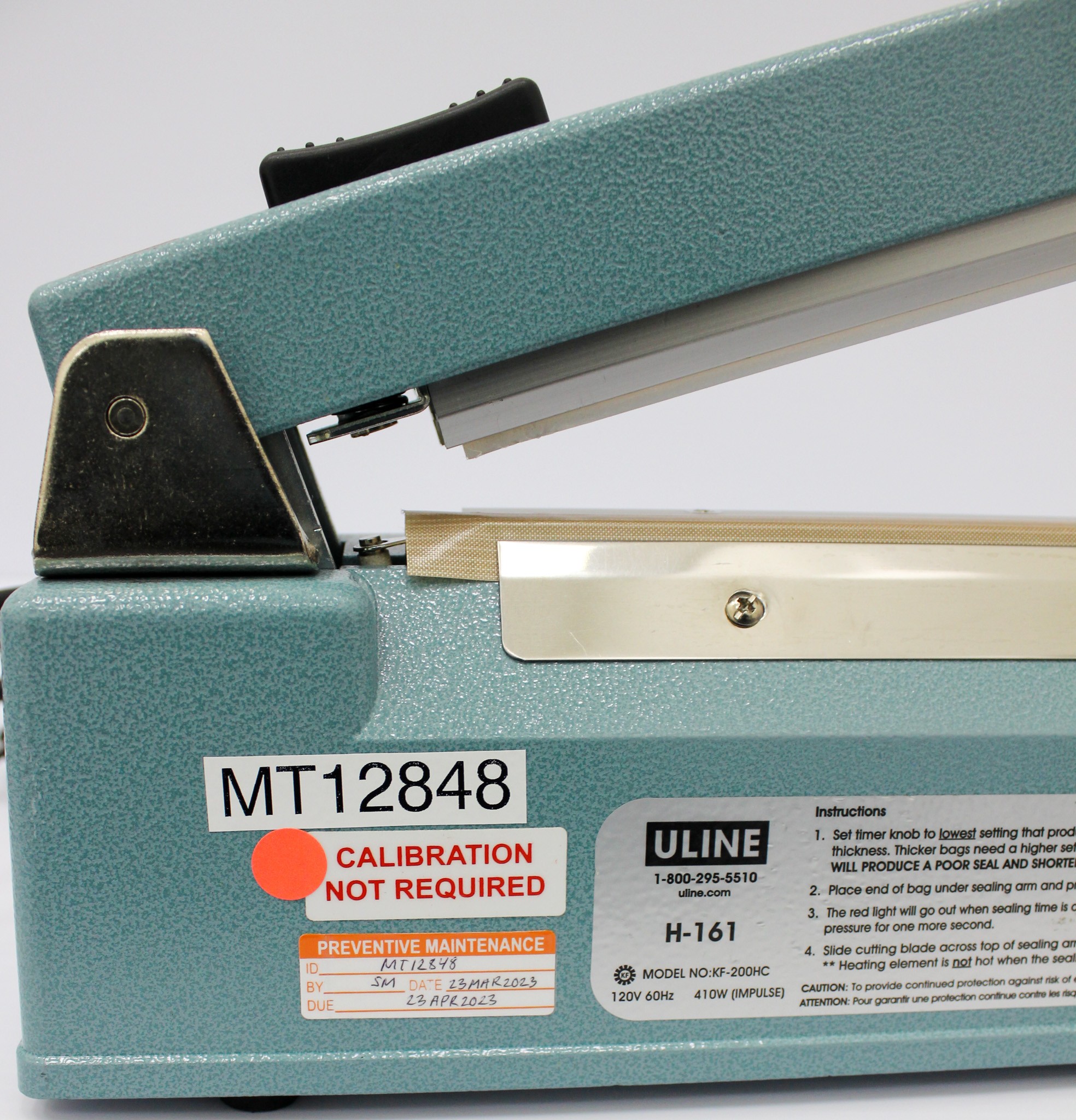 Uline KF-200HC Impulse Heat Sealer 8-inch with Integrated Cutter