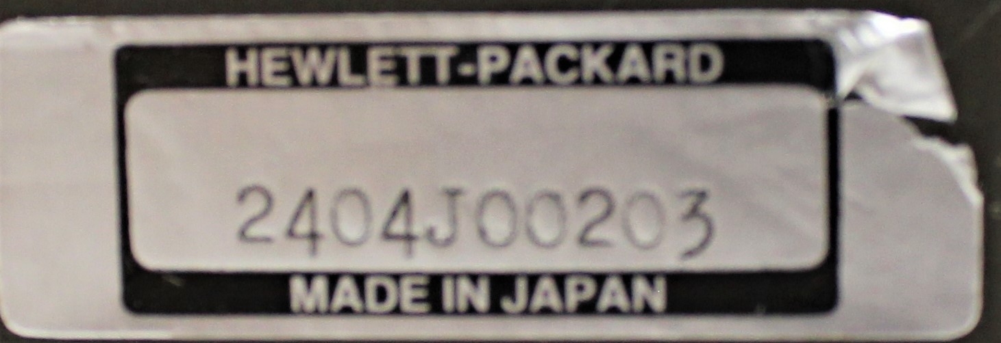 Hewlett Packard 1037A Refractive Index Detector Flow Cell Thermal Stability