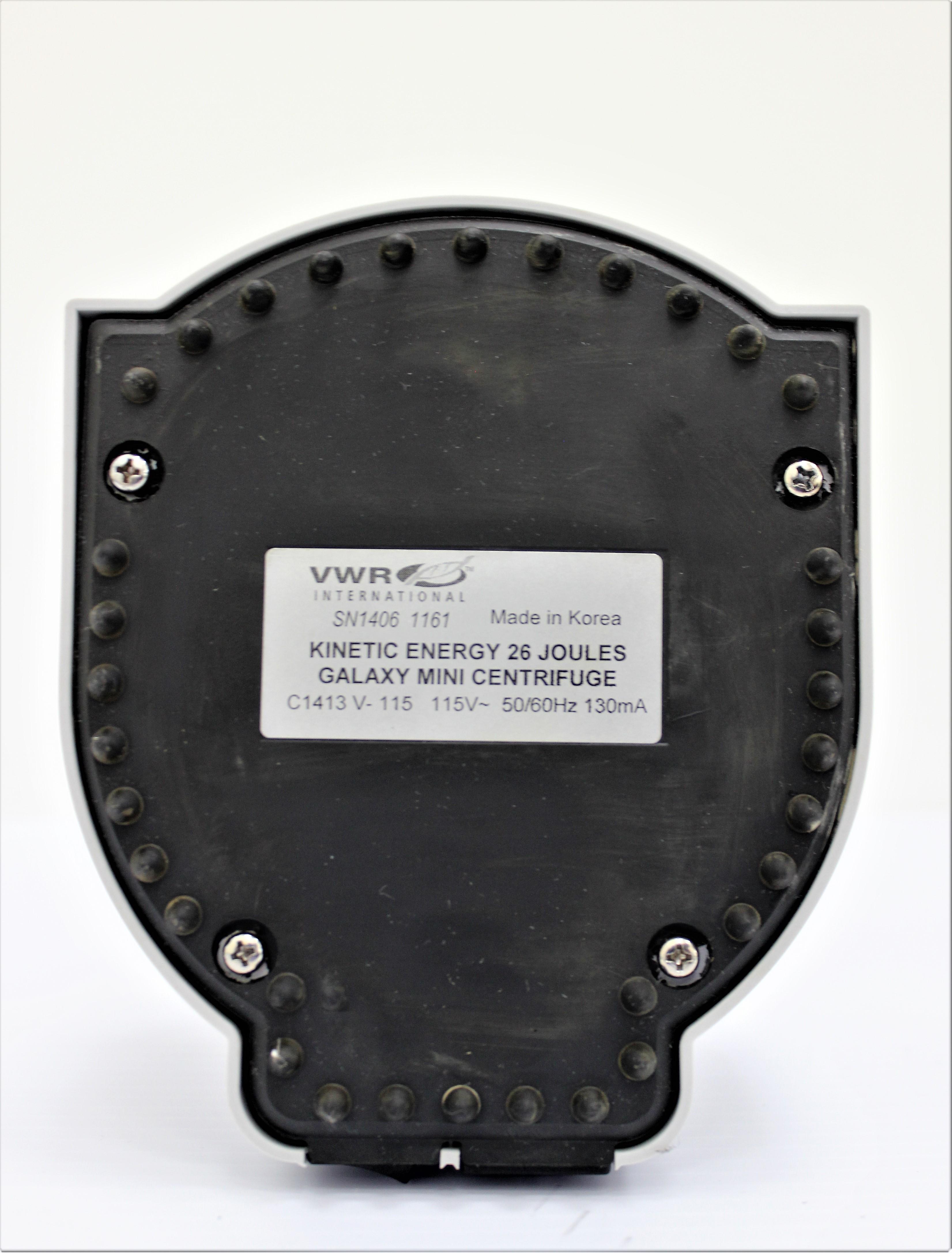 VWR Galaxy Mini Centrifuge Kinetic 26 Joules C1413 Microcentrifuge 6000 RPM