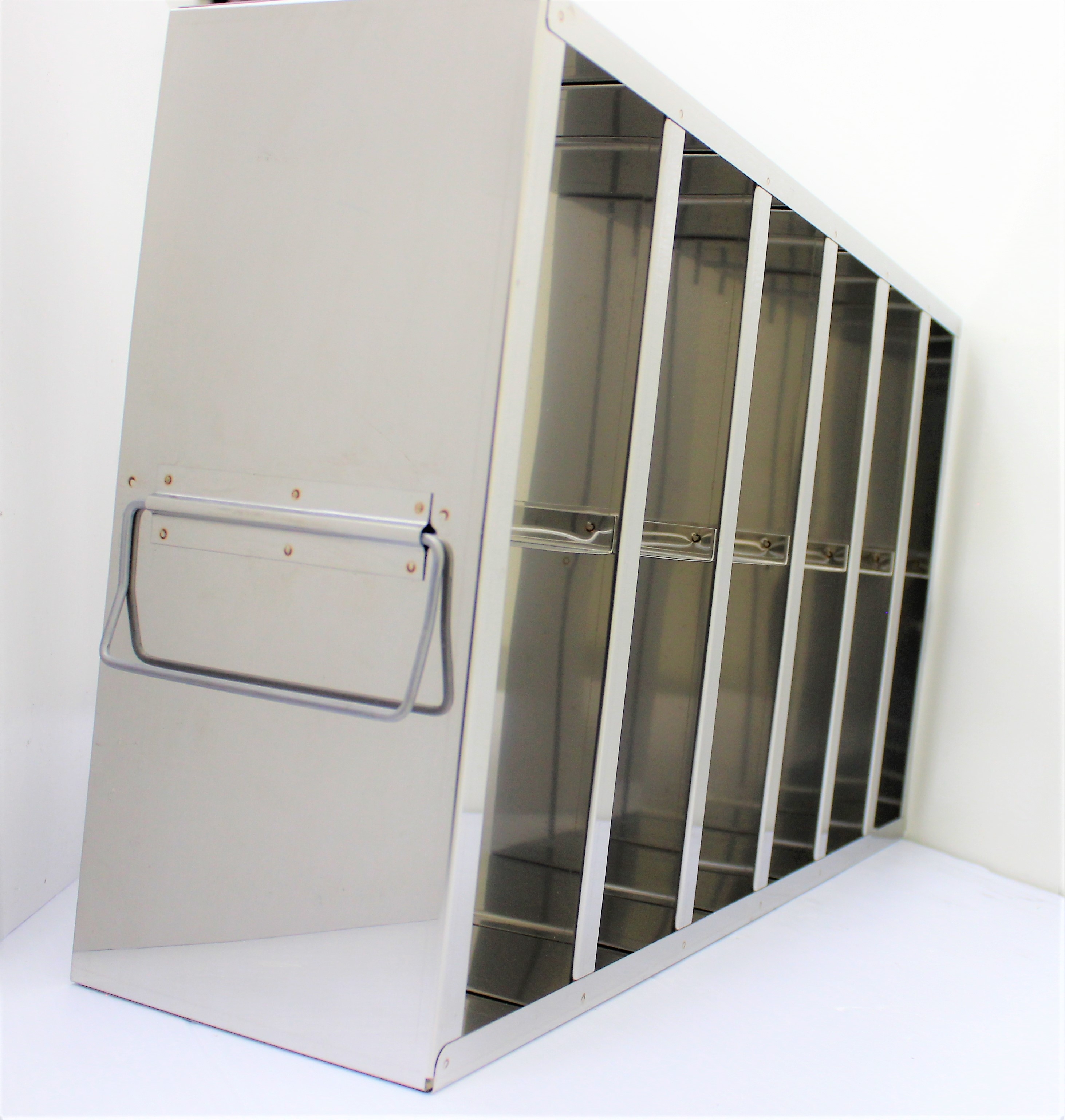 Stainless Steel Freezer Rack Upright ULT 12 Box Storage with Locking Rod