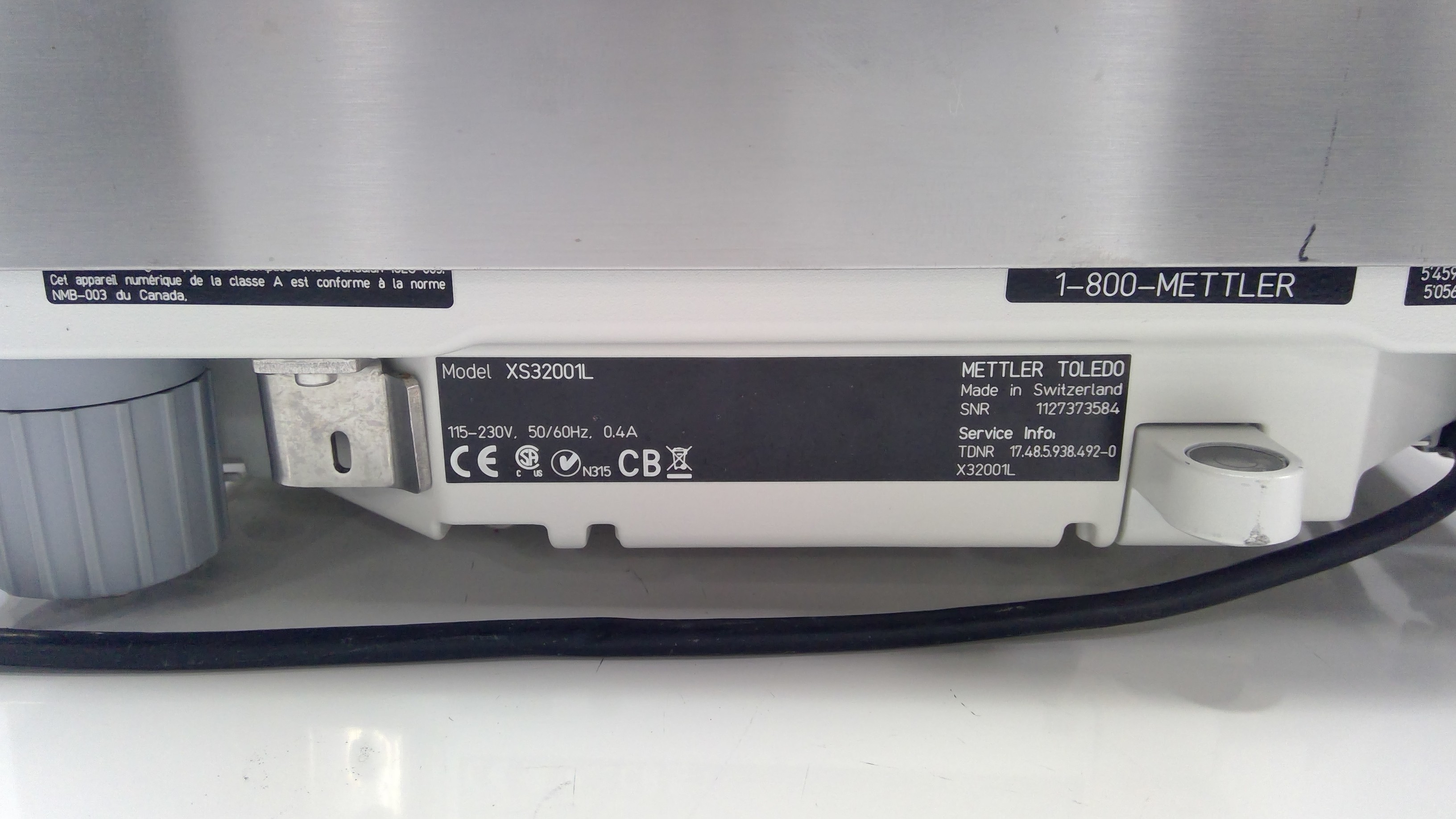 Mettler Toledo XS32001L Precision Balance 32,100g Capacity 120V
