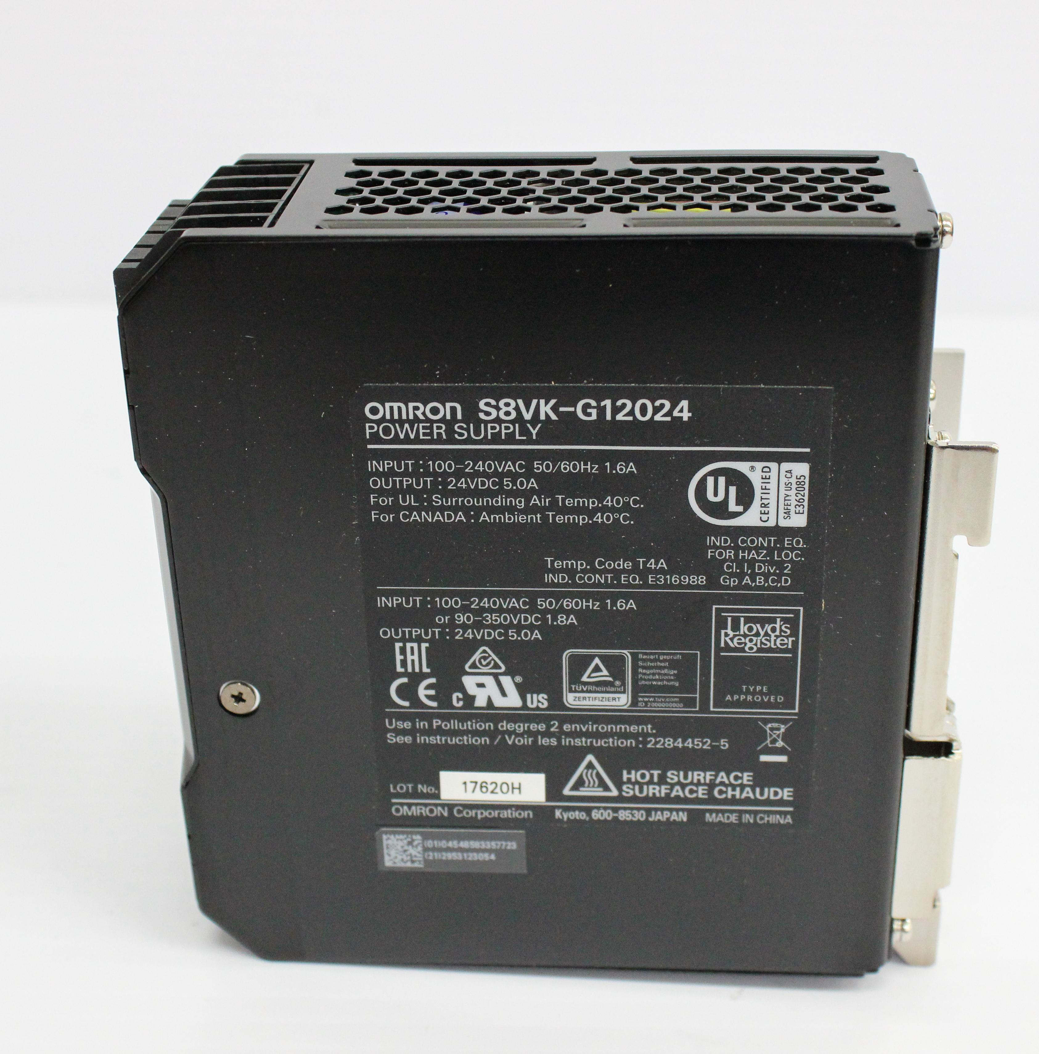 Omron S8VK-G12024 Switch Mode Power Supply DIN Rail 120V/220V
