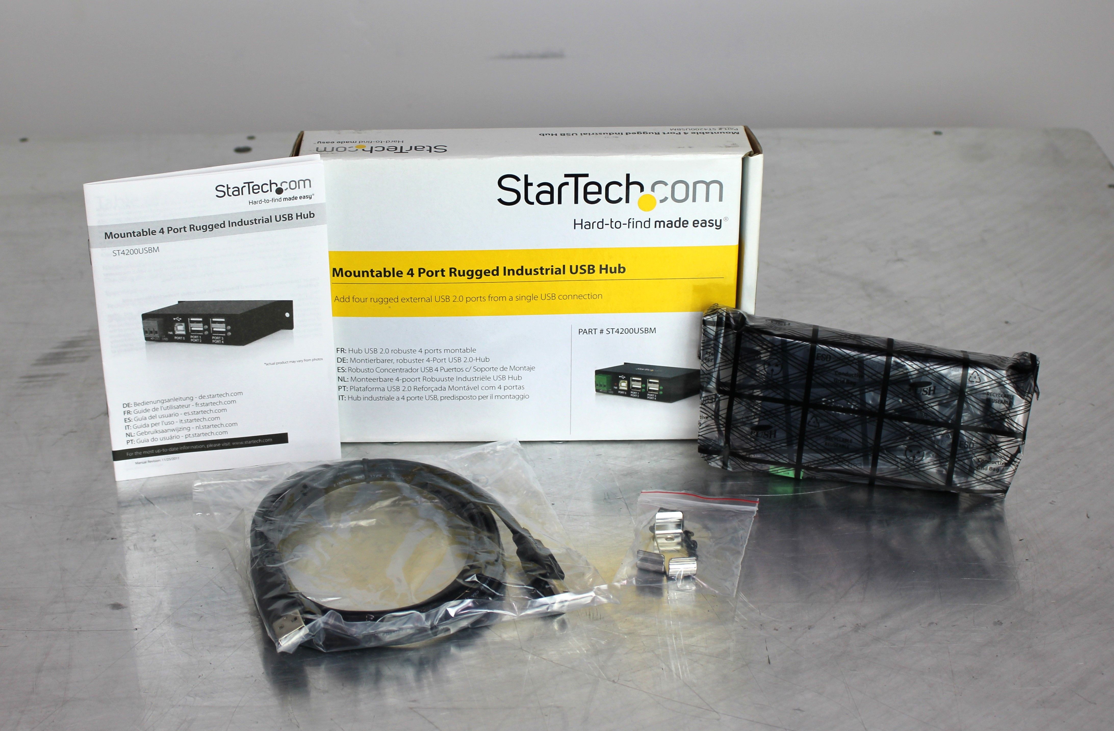 StarTech 4 Port USB 2.0 Hub Connectivity System High-Speed 480Mbps