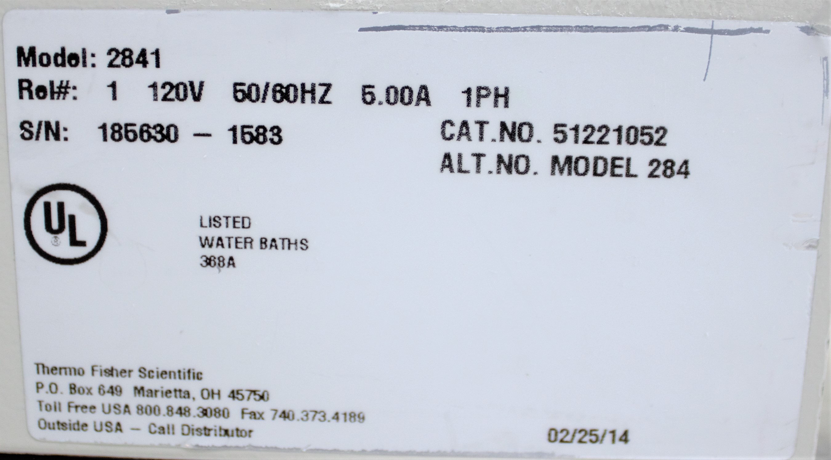 Thermo 2841 Precision Water Bath 1.5L 0-100C Digital Control Used