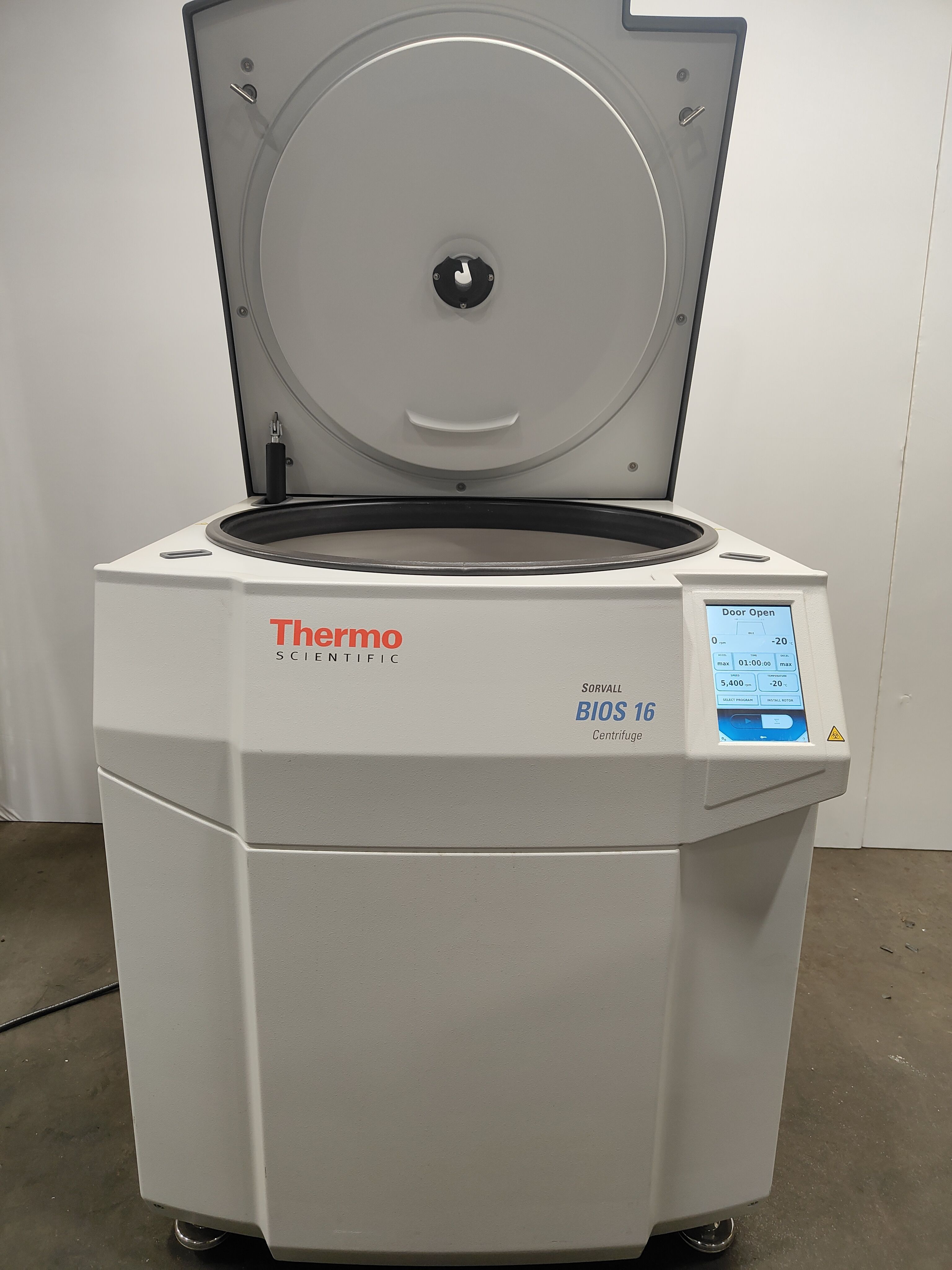 Thermo Sorvall BIOS 16 Centrifuge Process 16L Capacity 5400 RPM 8500xG Used