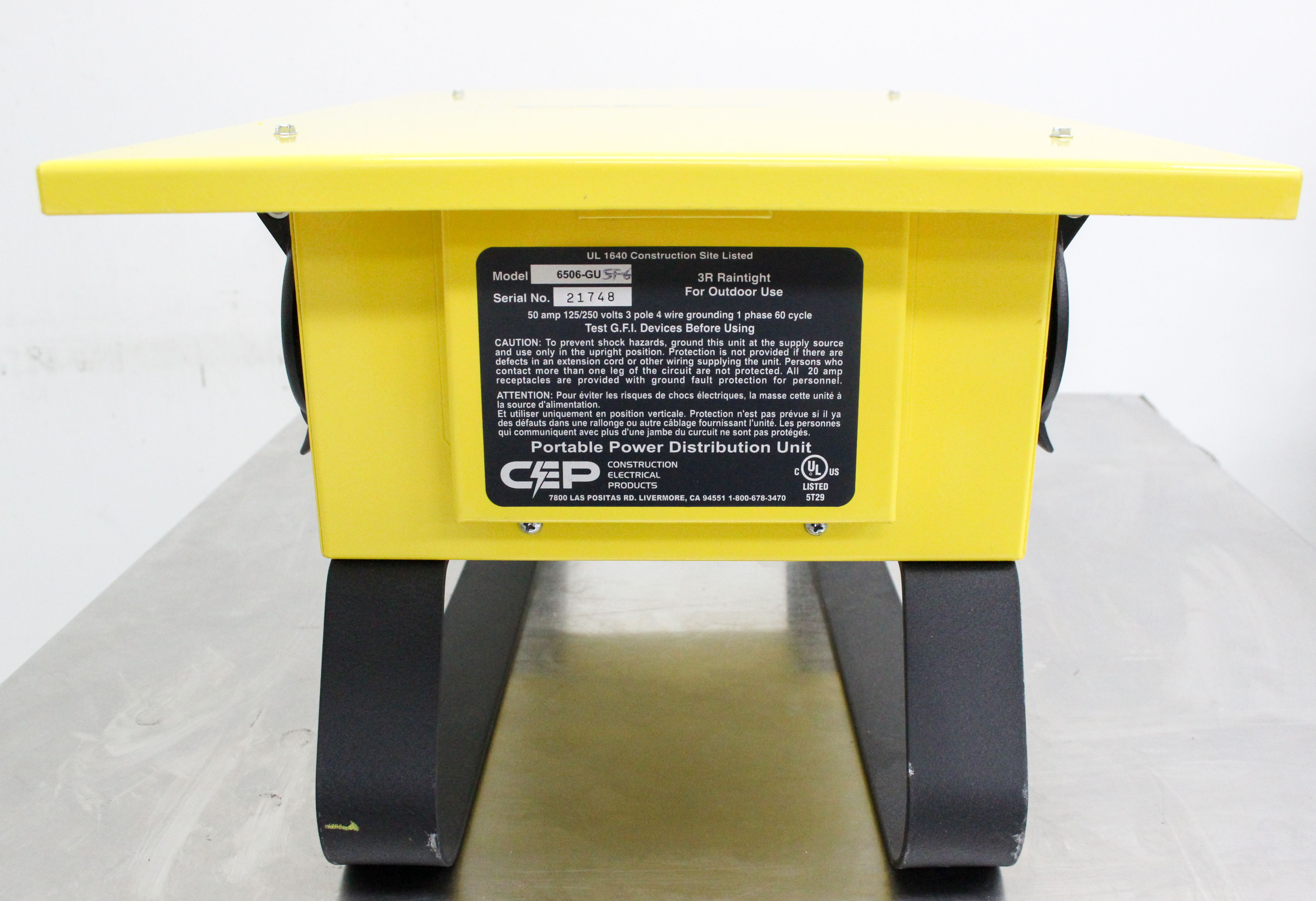 CEP 6506-GU Portable Power Unit with GFCI Temp Power Distribution 50 Amps