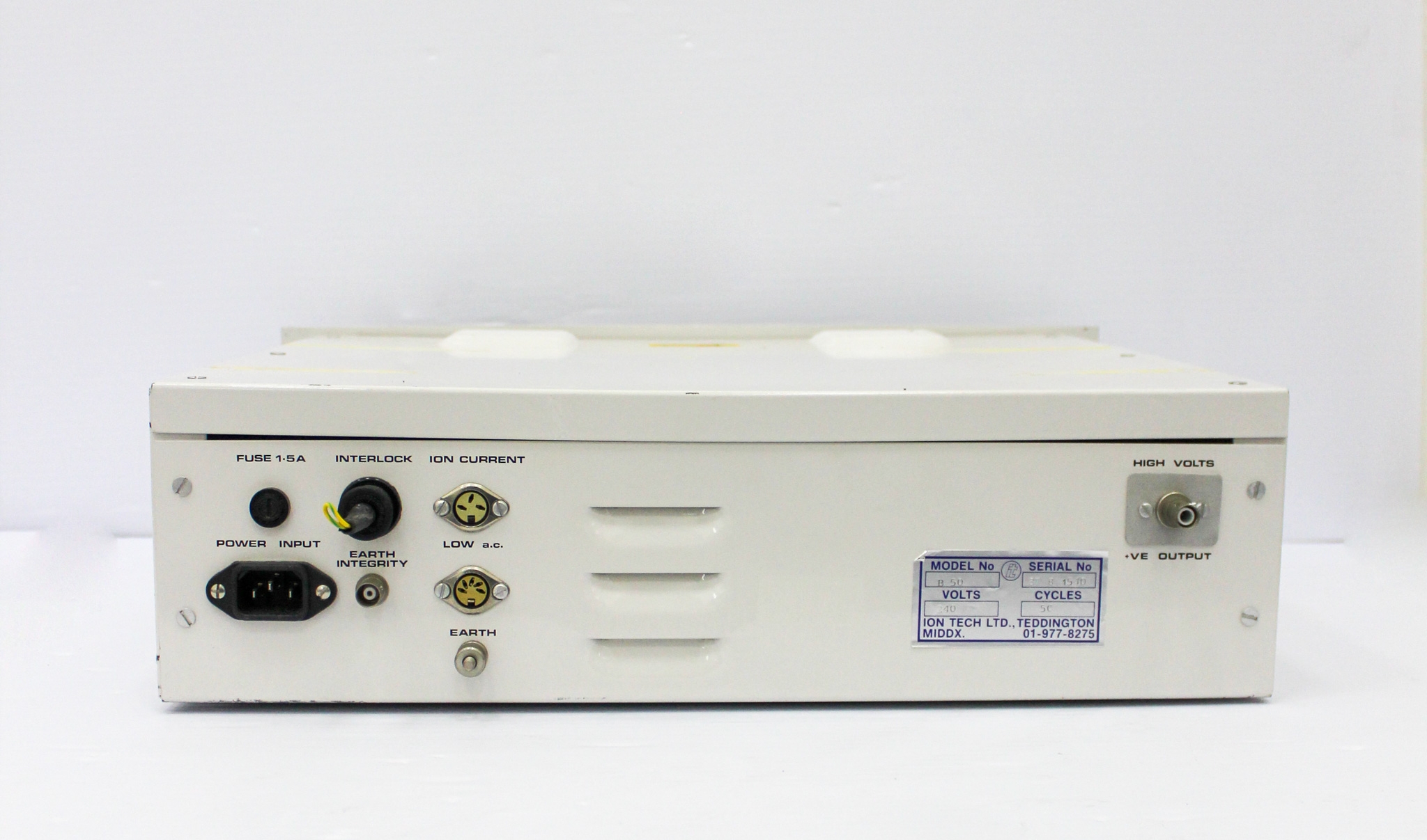 it Ion Tech B 50 High Voltage Ion Pump Power Supply 240V 50/60Hz