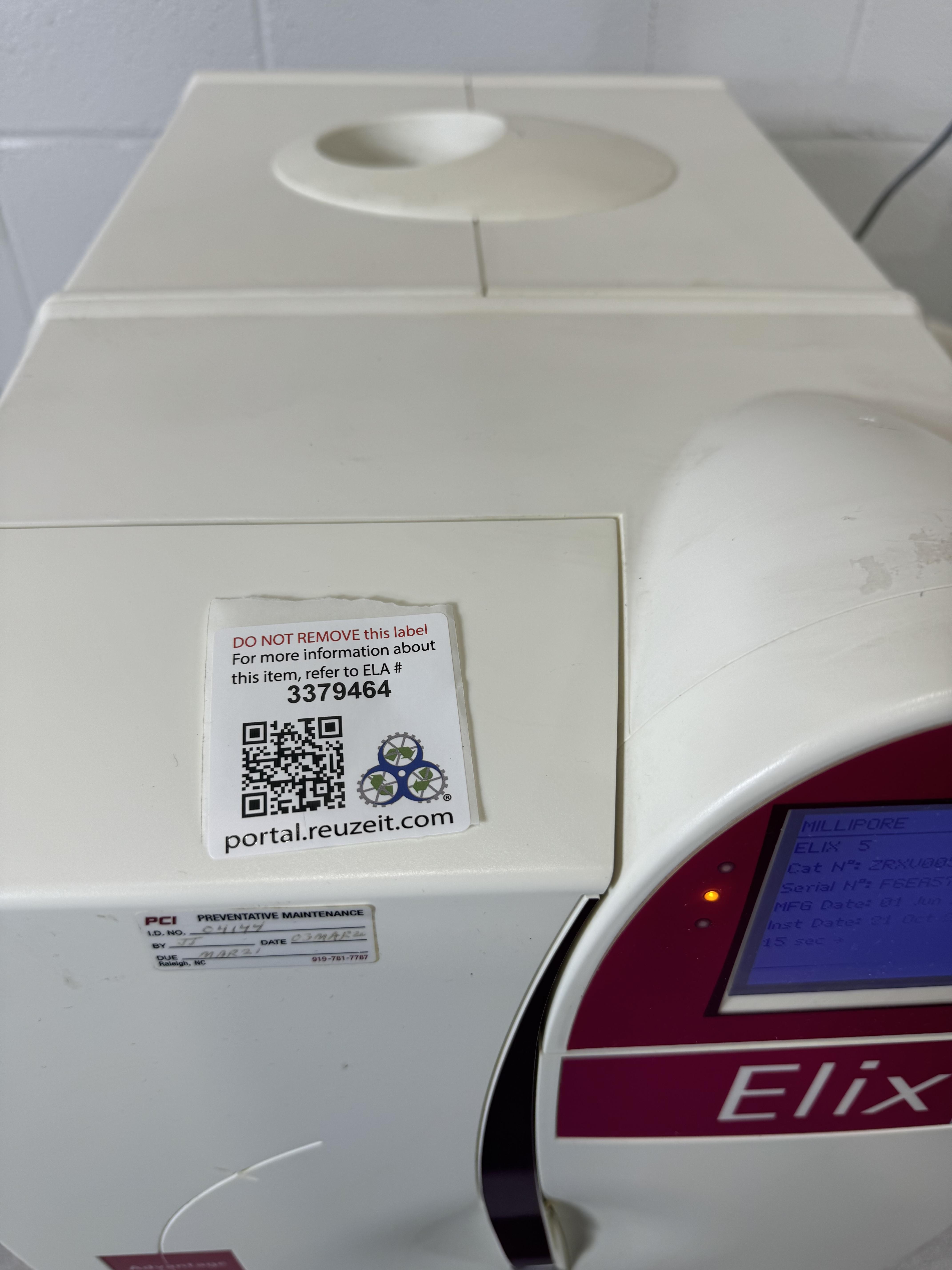 Millepore Elix Advantage 5 Water Purification System, 100L/Day Output