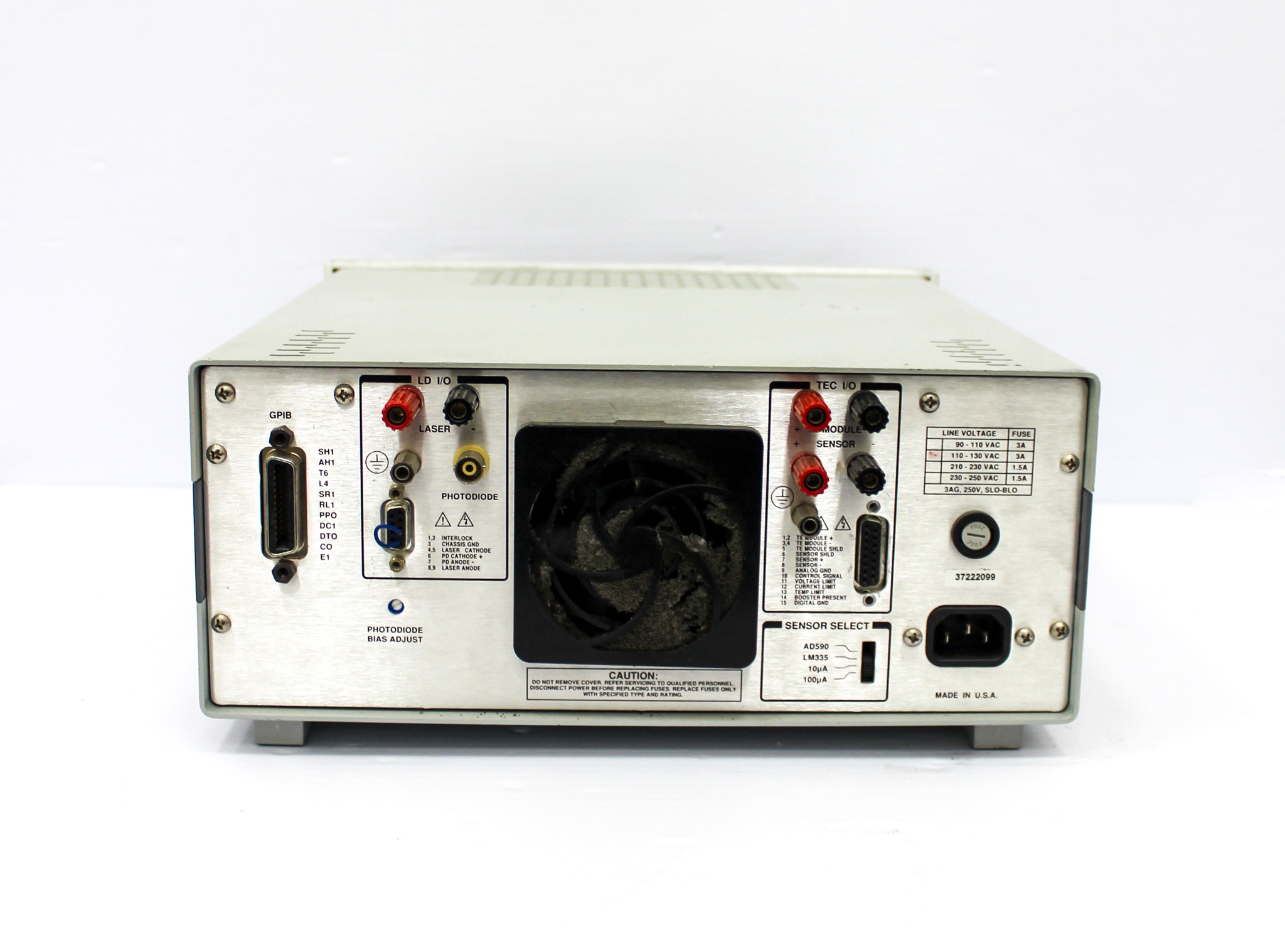 ILX LDC-3722B Laser Controller 500mA 32W TEC Dual Range Current Used GPIB