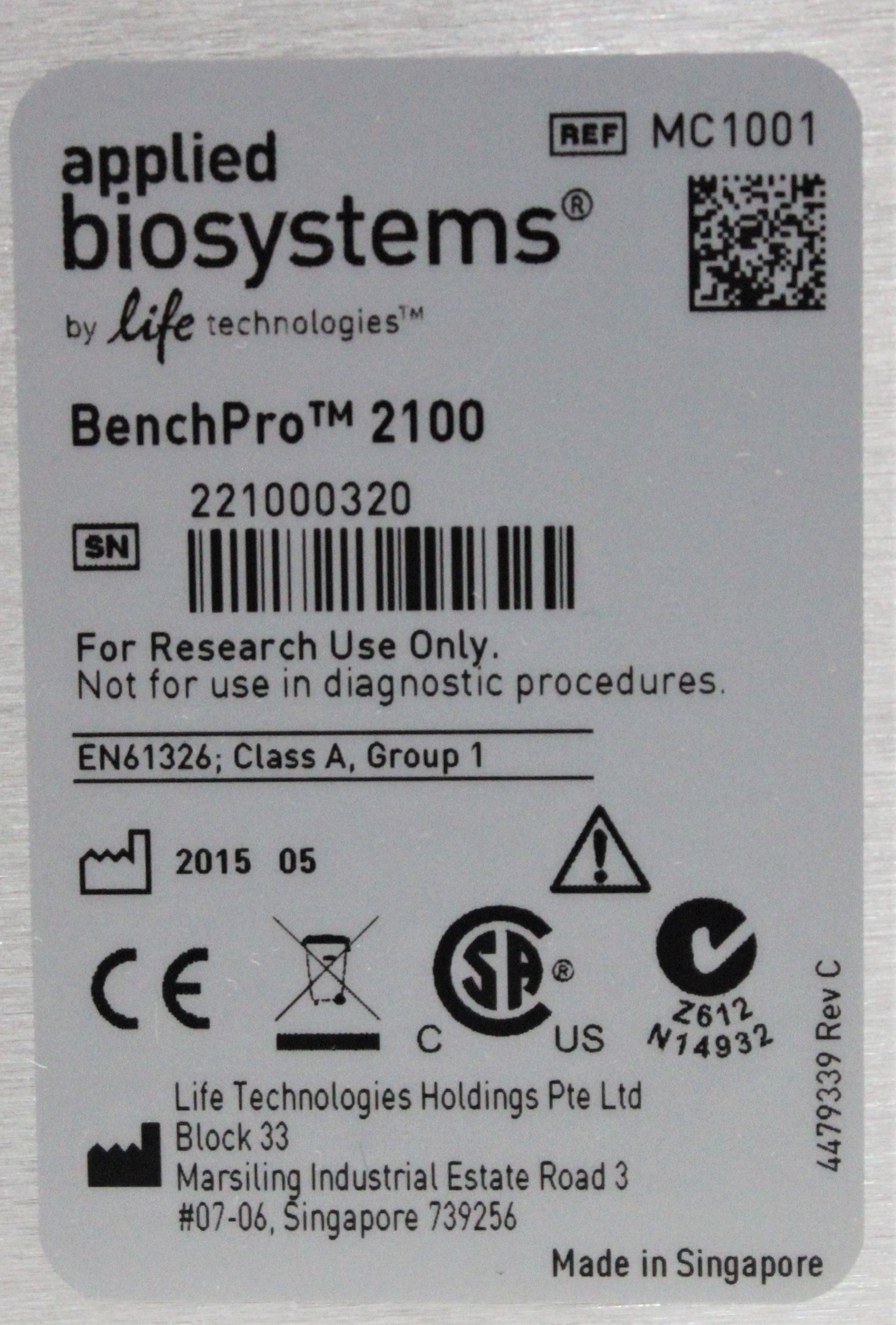 Invitrogen BenchPro 2100 DNA Purification System 100-125mL Bacterial Capacity