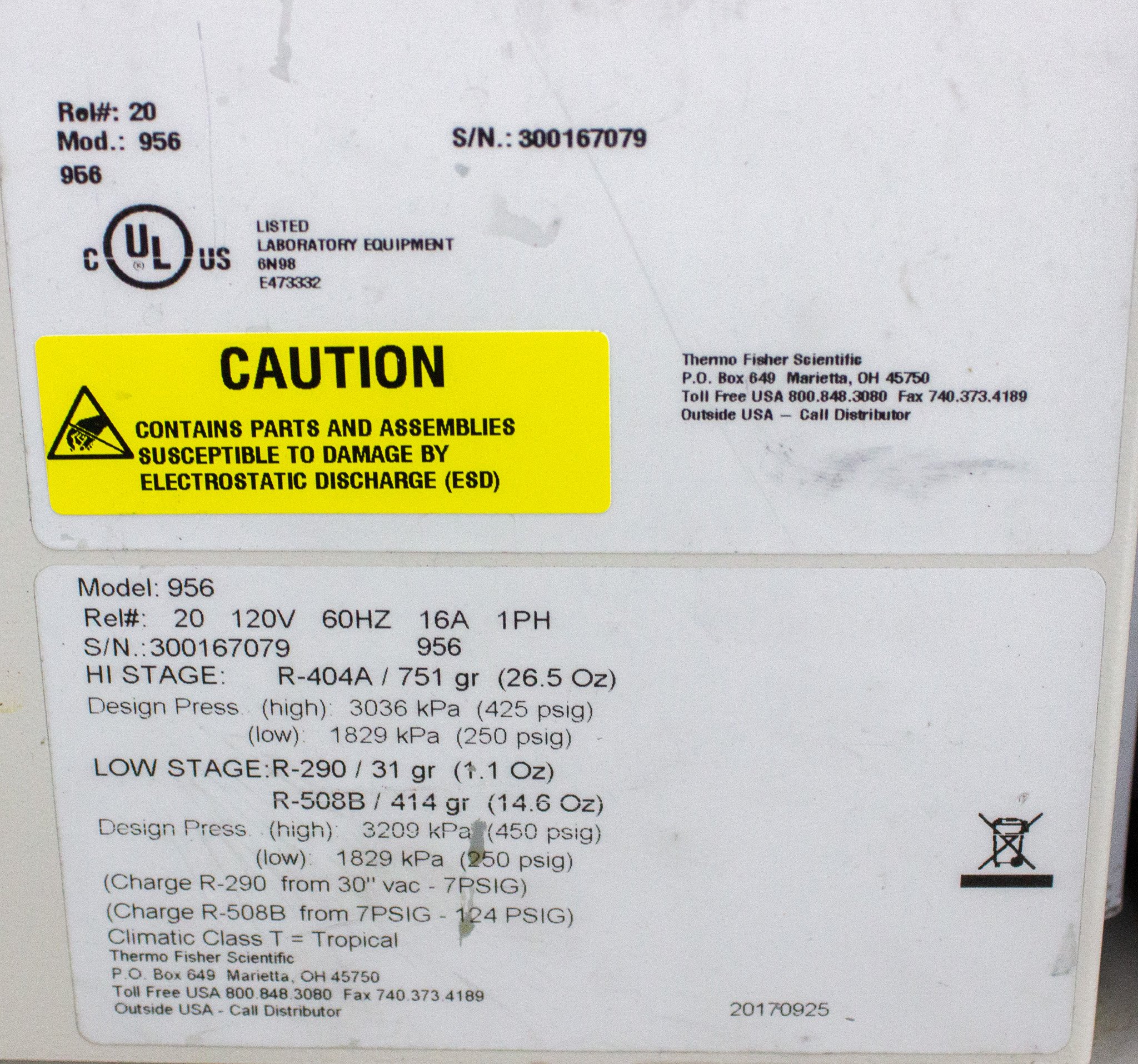 Thermo Forma 956 Ultra Low Freezer -79C, 23 cu ft, Used, Reliable Storage