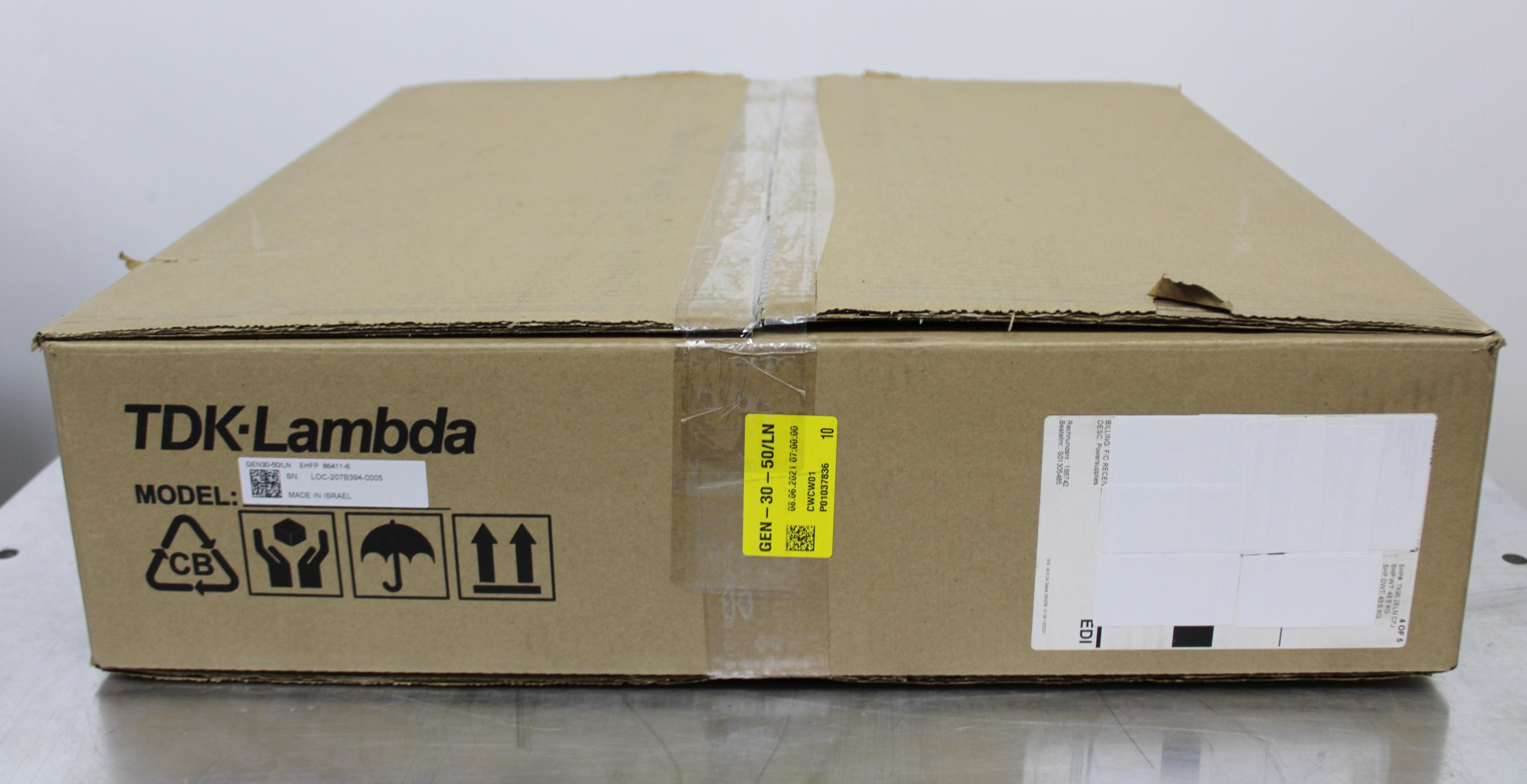 TDK-Lambda GENH30-25 Programmable DC Power Supply 30VDC 25A High Efficiency