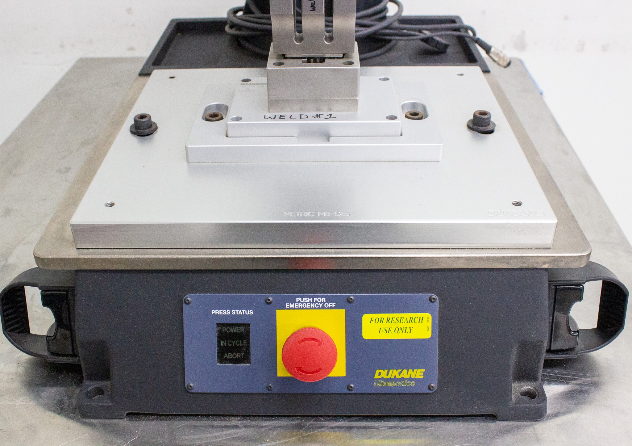 Dukane 340 Press Thruster Ultrasonic Welder Precision Dual Pressure System