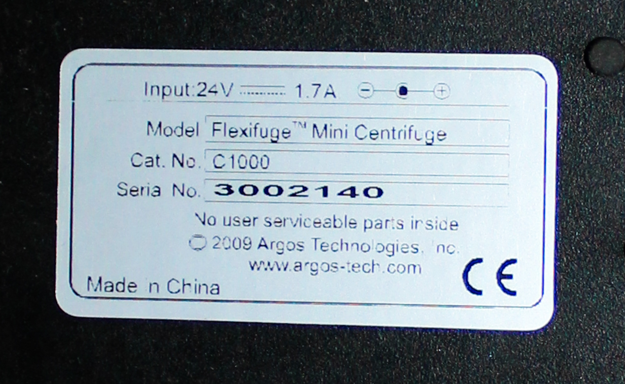 Argos Flexifuge Flexifuge Benchtop Centrifuge Colorful LED Lights 5mL Tubes