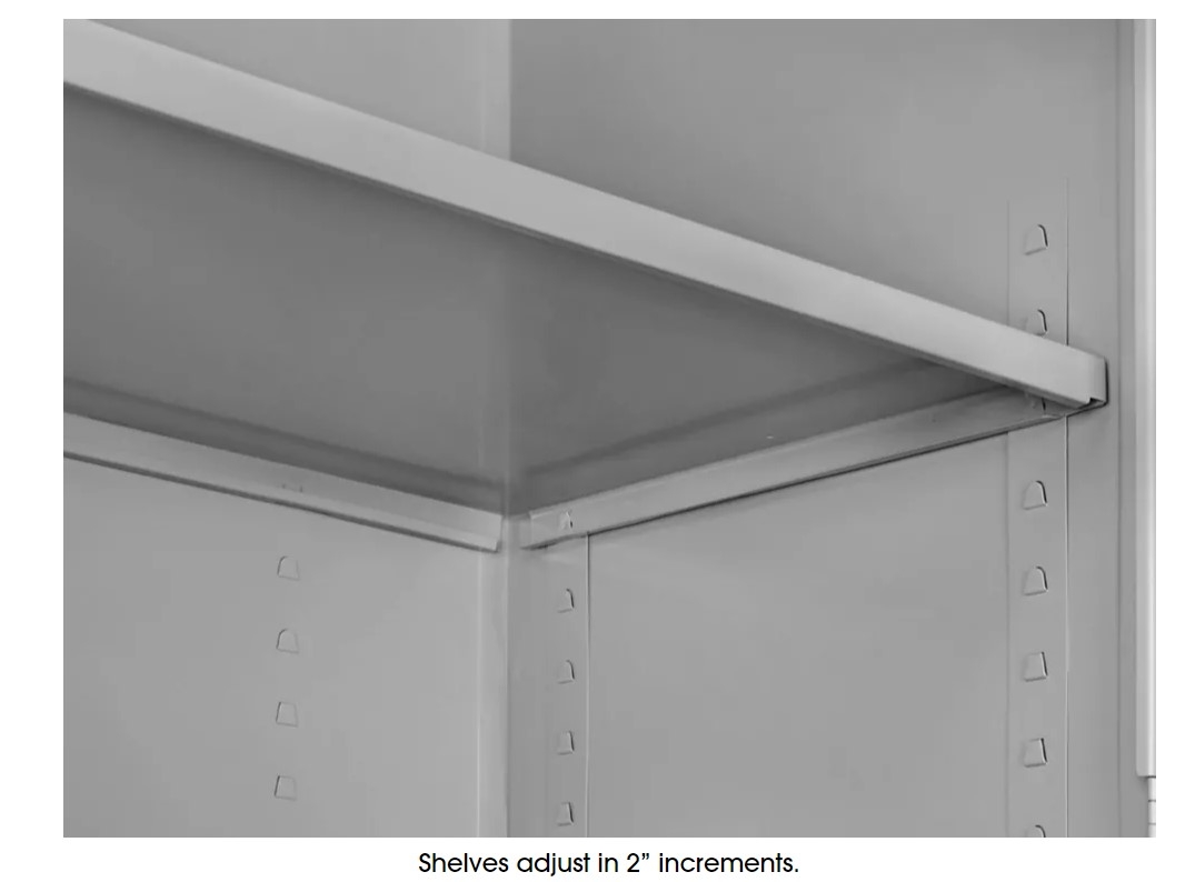 Uline H-115AGR Industrial Cabinet 5-Shelf 36x18x72 in Gray Steel