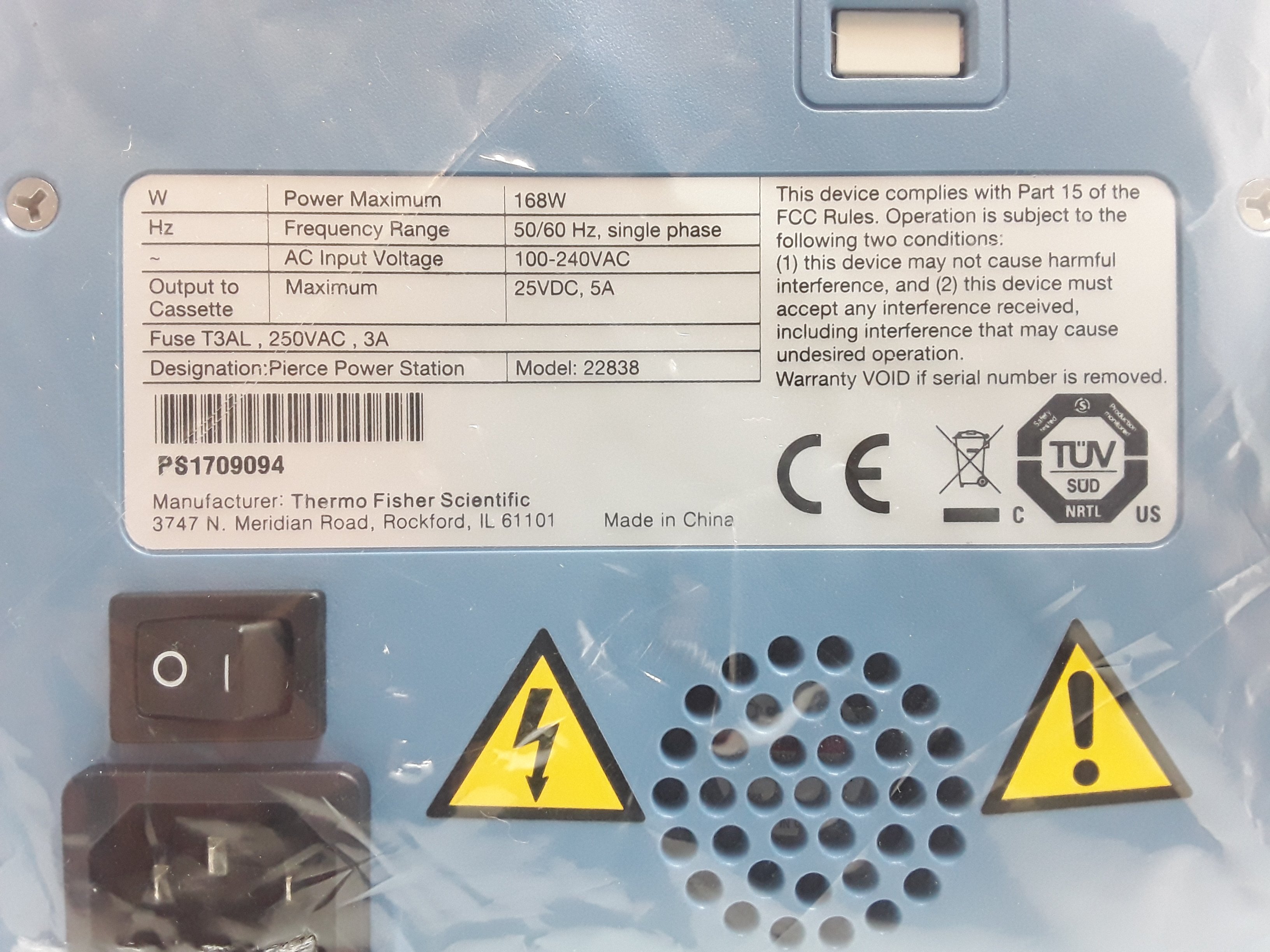 Thermo 22838 Power Blotter Cassette Electrophoresis Accessory 240V 50/60Hz New