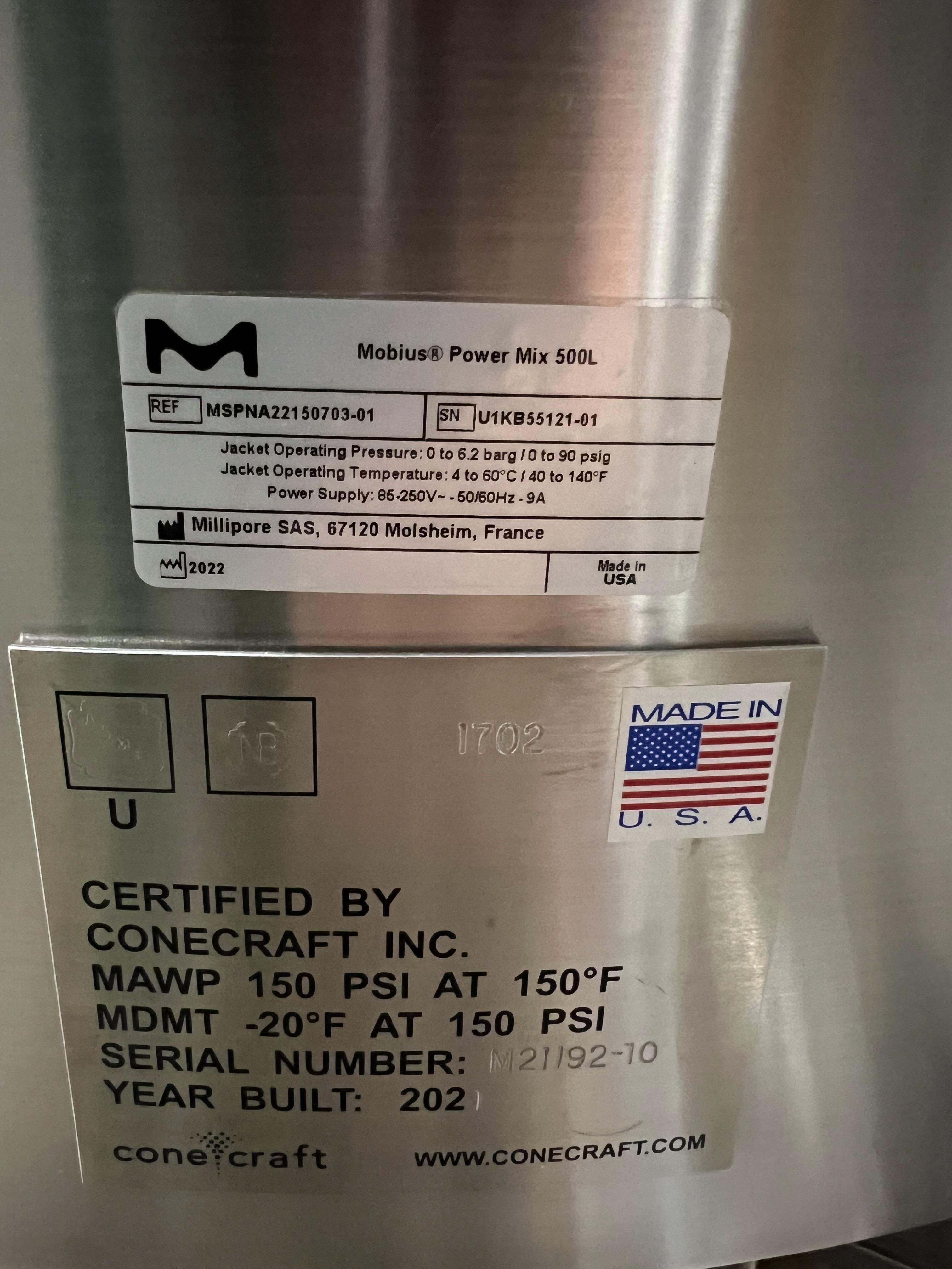 Millipore Mobius Power MIX 500L Bioprocessing Single Use Mixer 500 Liters