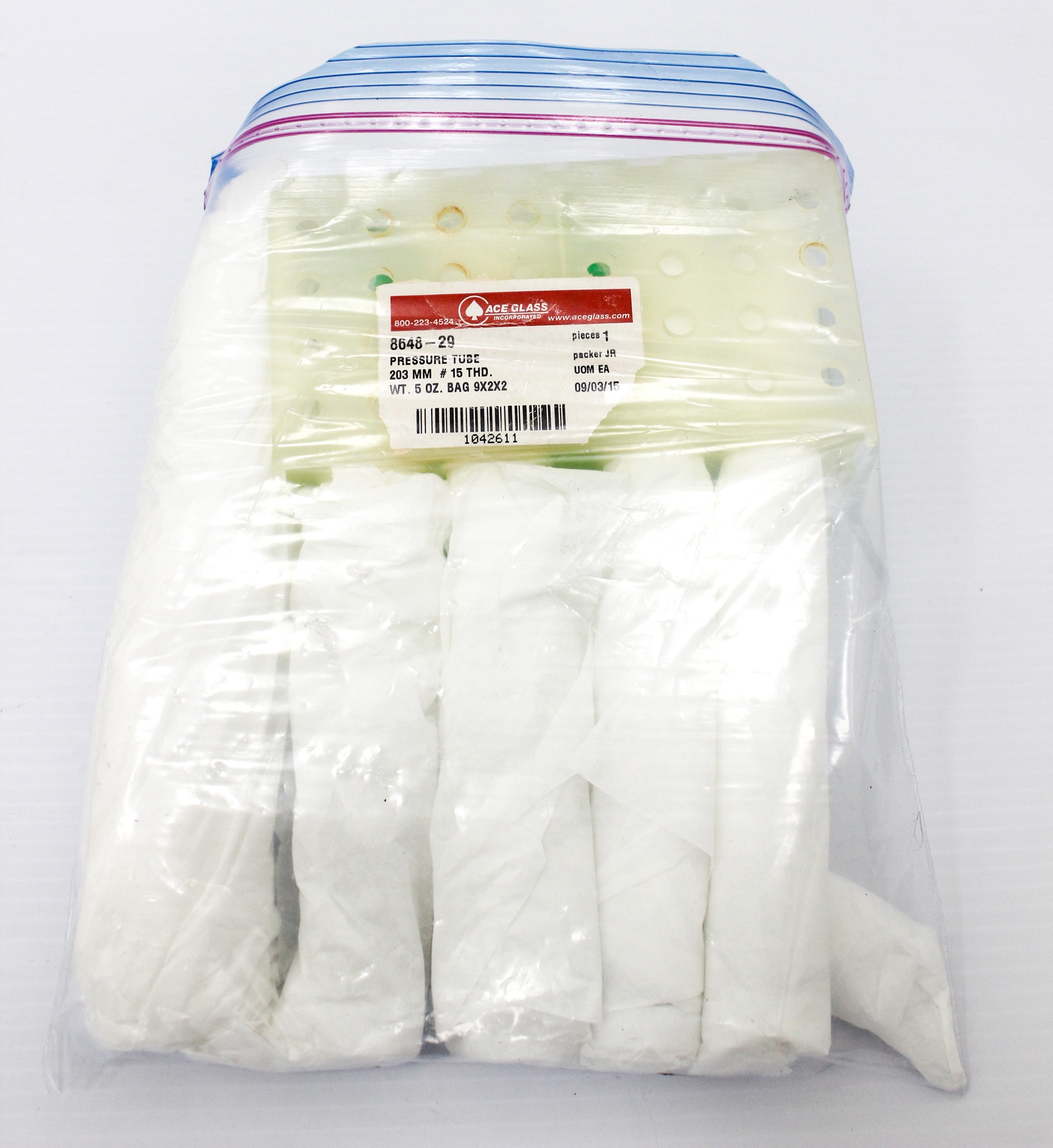 Ace 8648-29 Pressure Tubes 150psi 120C Heavy Wall Glass Vessel