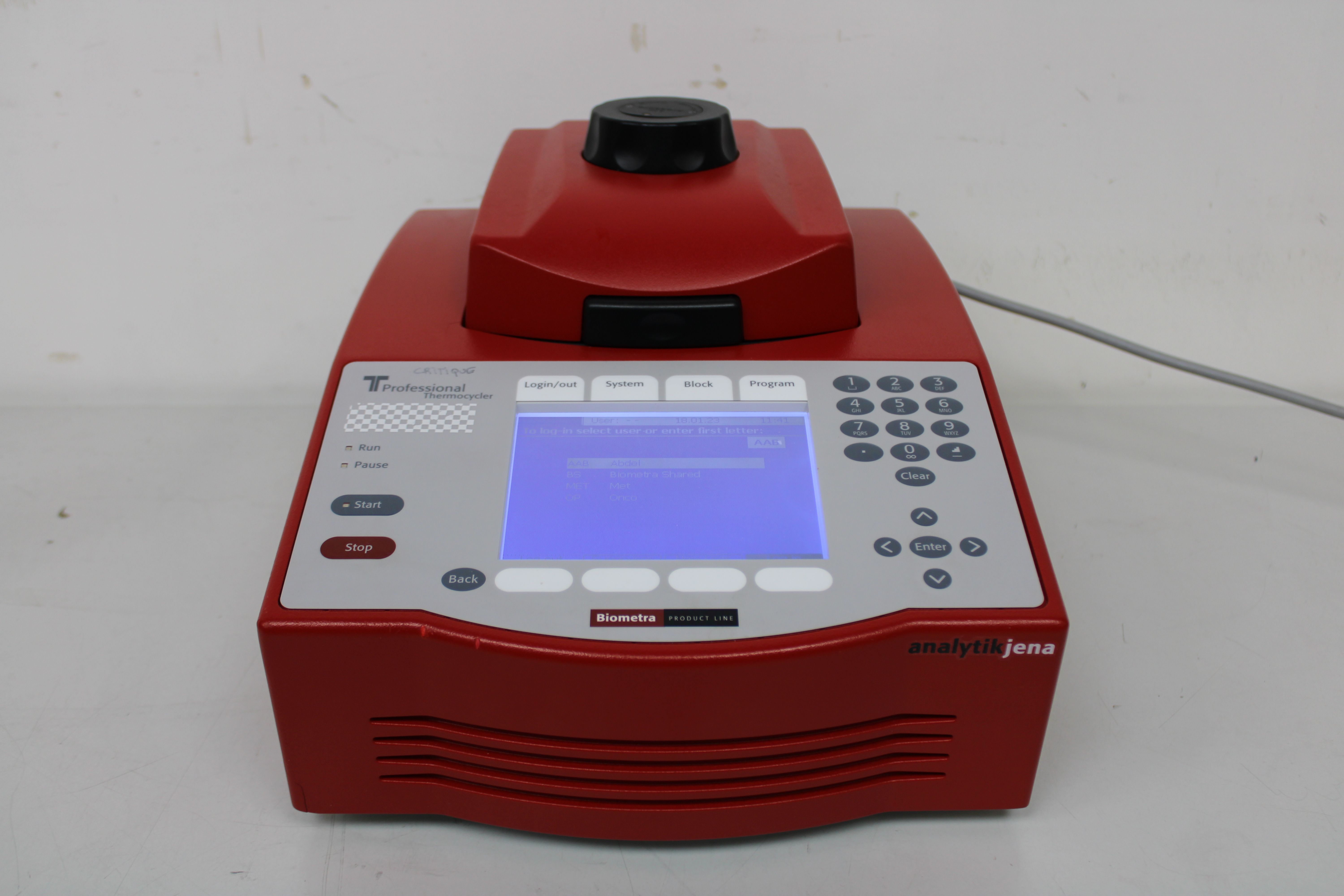 Biometra TProfessional Basis Thermocycler PCR Protocols 230V 50/60Hz