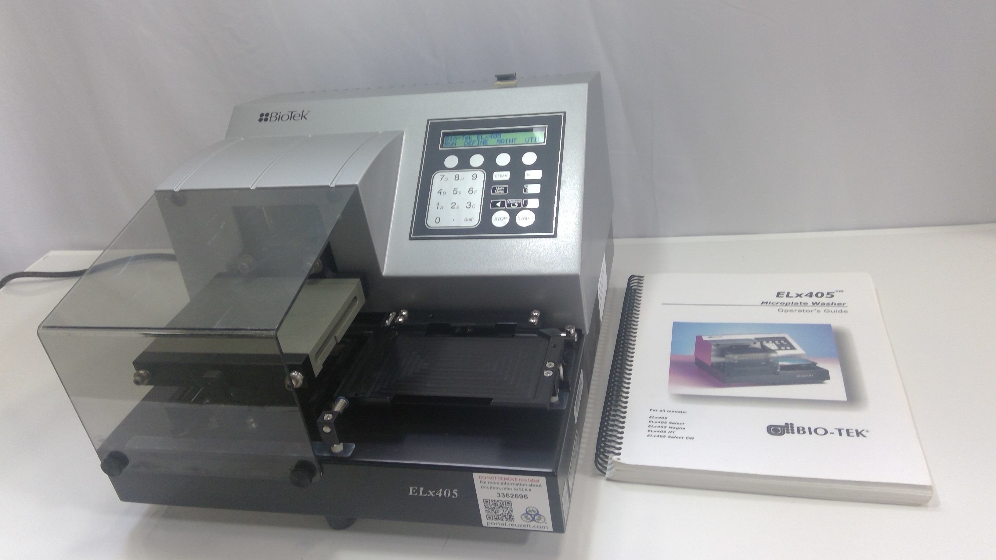 BioTek ELx405 Plate Washer Liquid Handling Microplate 96 Well Overflow HTS