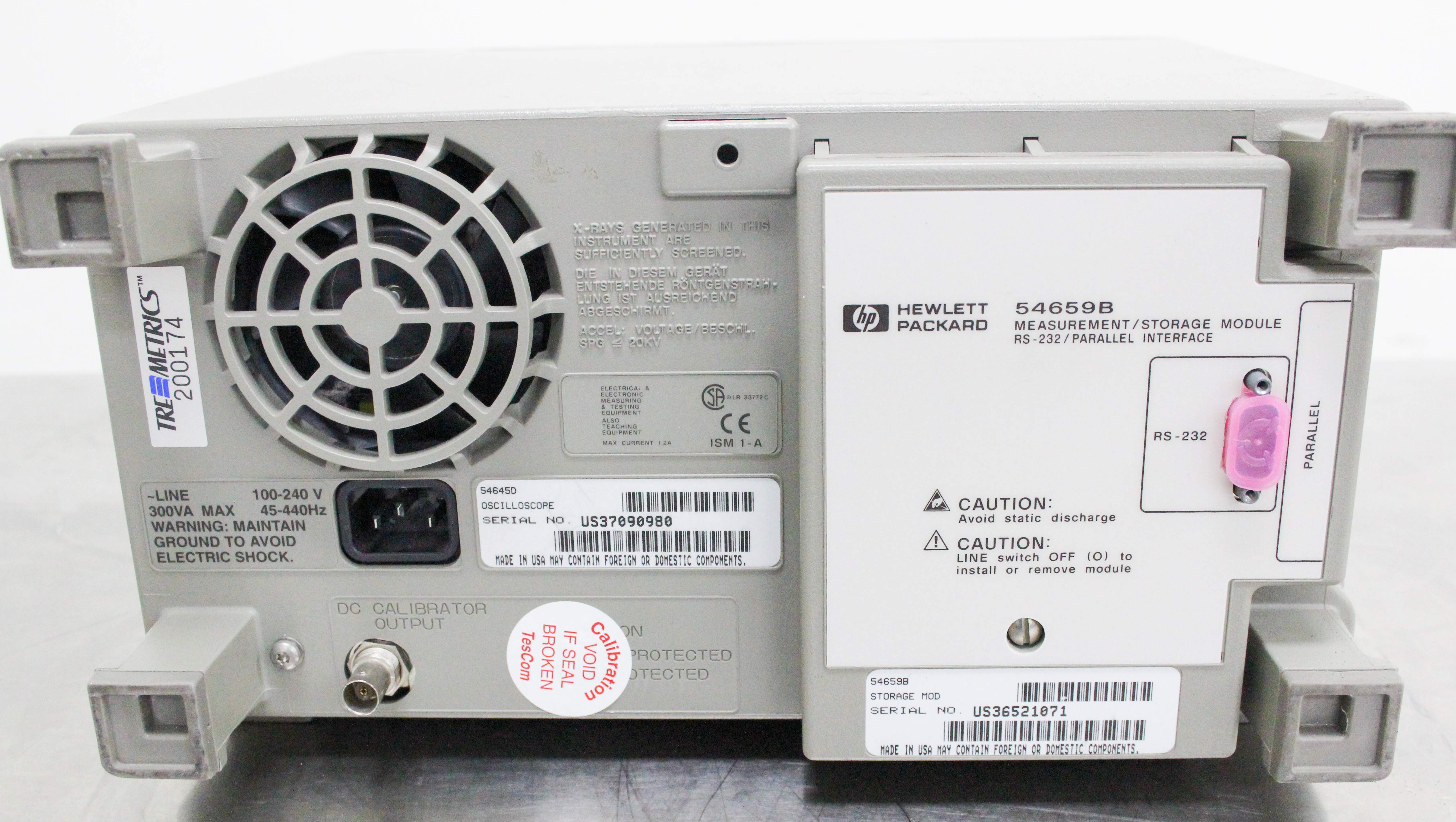 HP 54645D Oscilloscope Mixed Signal Digital Analysis Agilent Module