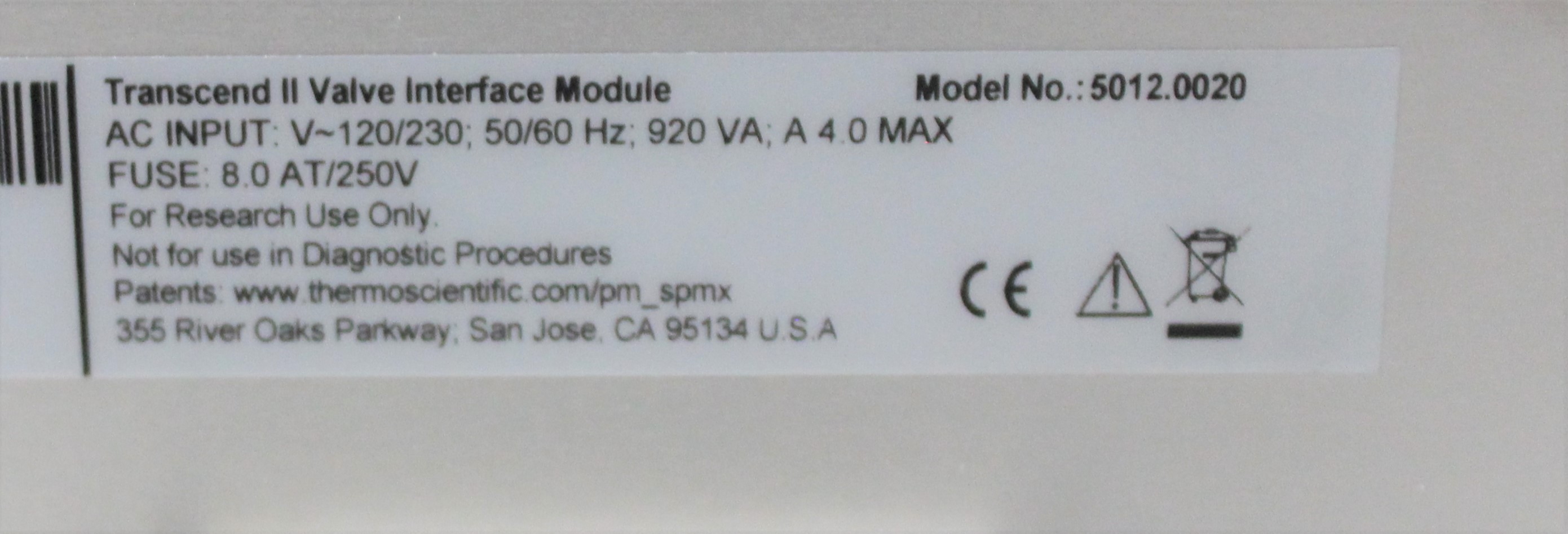 Thermo Transcend II VIM HPLC System LC MS Multiplex TurboFlow 4 Channel 120 220V