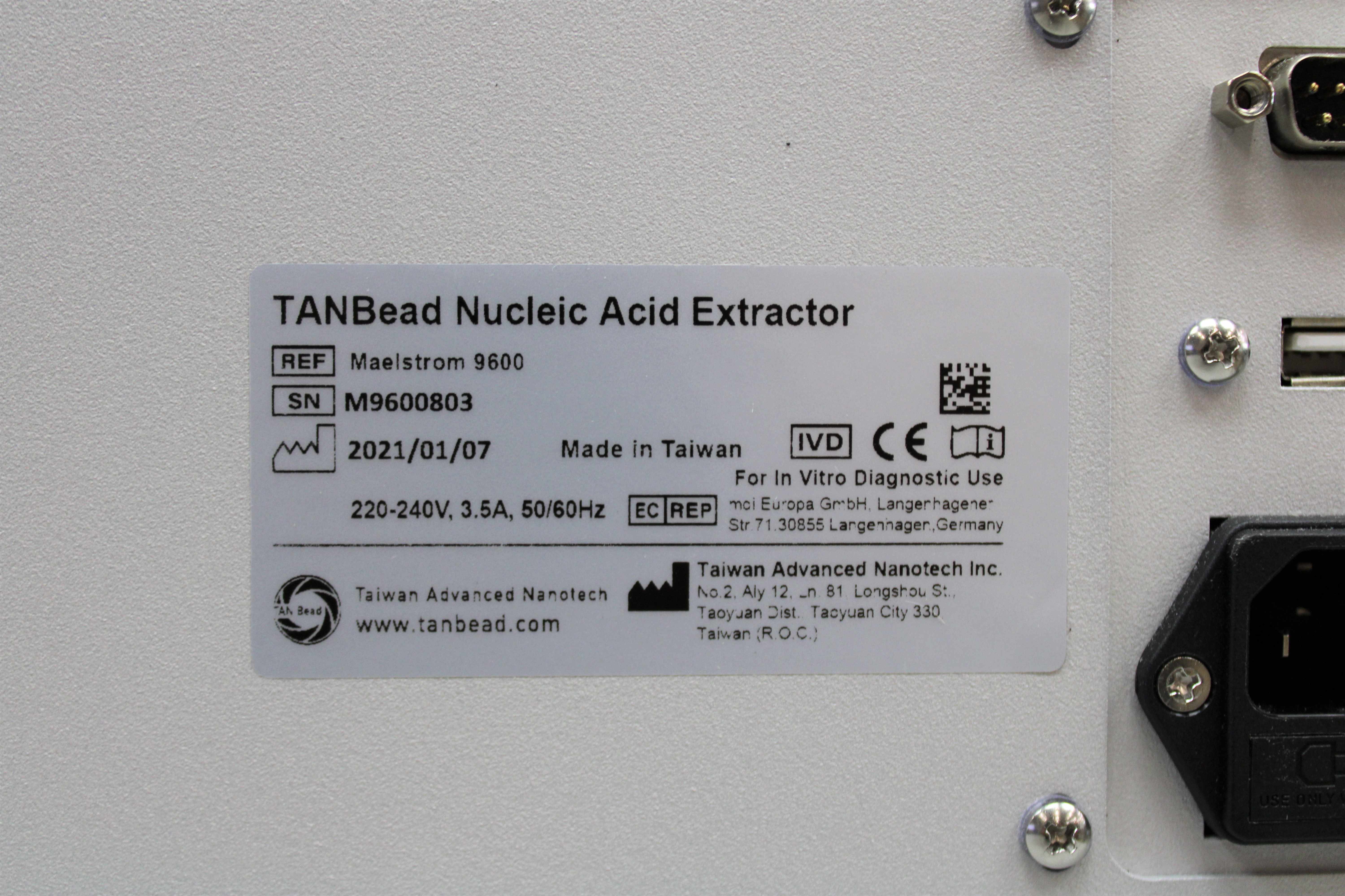 TANBead Maelstrom 9600 Nucleic Acid Extractor Automated Nucleic Acid Isolation