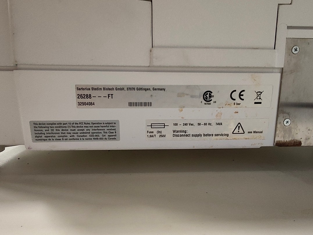 Sartorius Sartocheck 4 Plus Integrity Tester High-Accuracy Pressure Drop Bag 300mbar