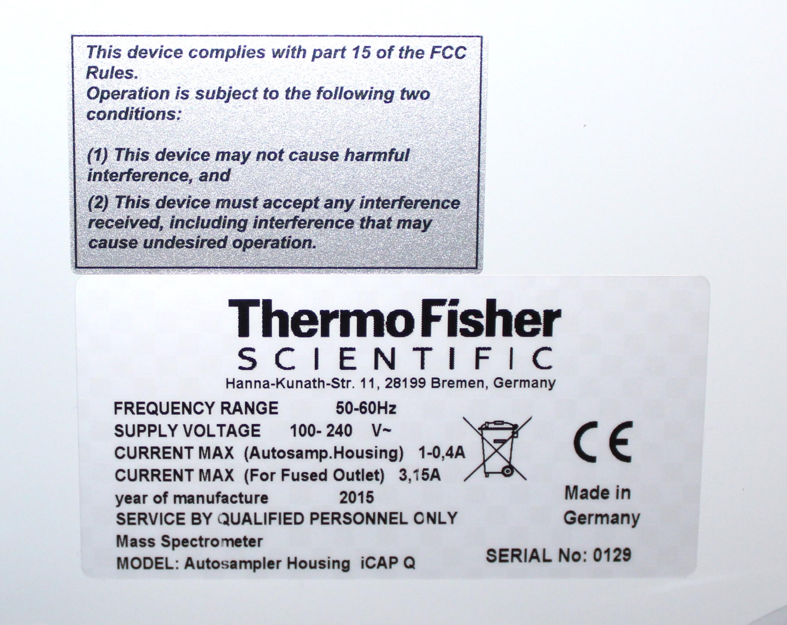 Thermo Autosampler Housing iCAP Q Mass Spectrometry Durable Design