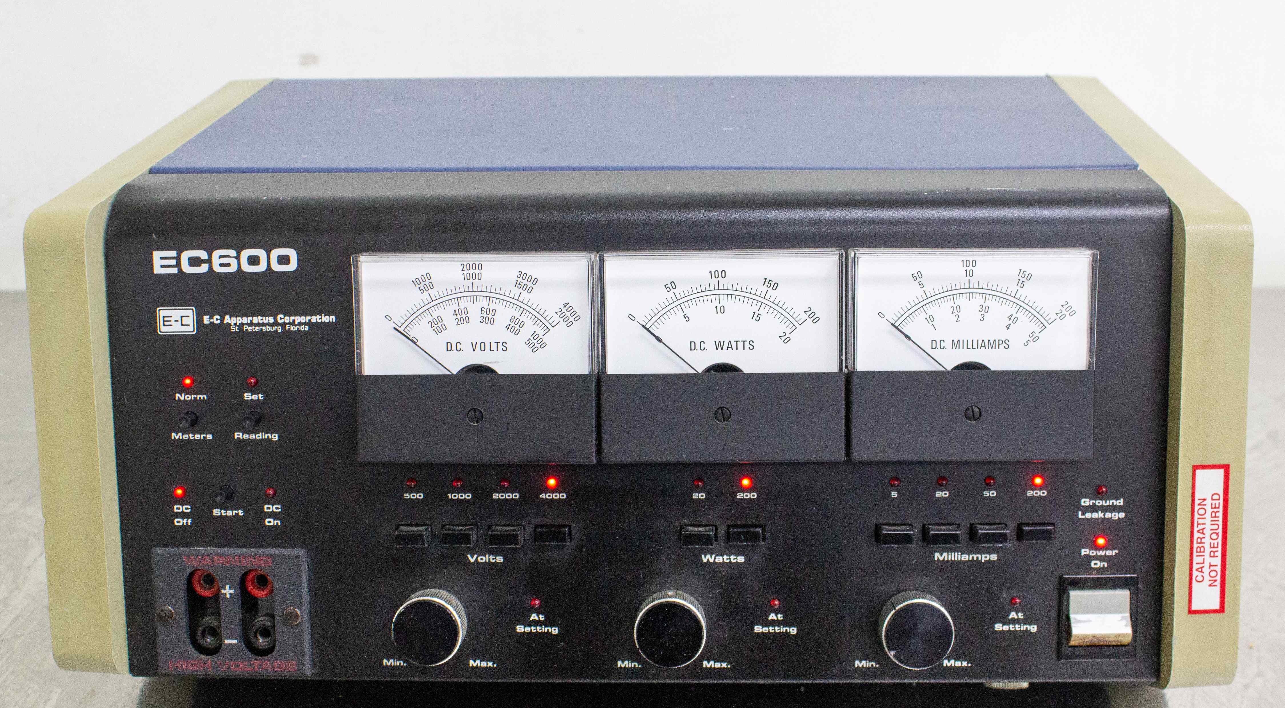 E-C EC600 Electrophoresis Power Supply 4000V 200mA Continuous Usage