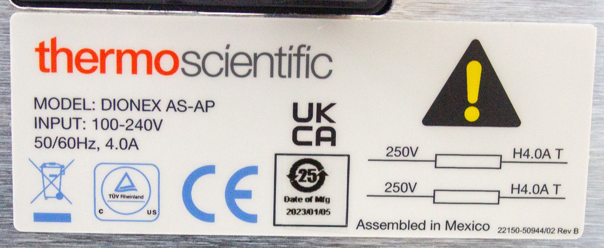 Thermo Dionex AS-AP Autosampler High Capacity IC Sampling System